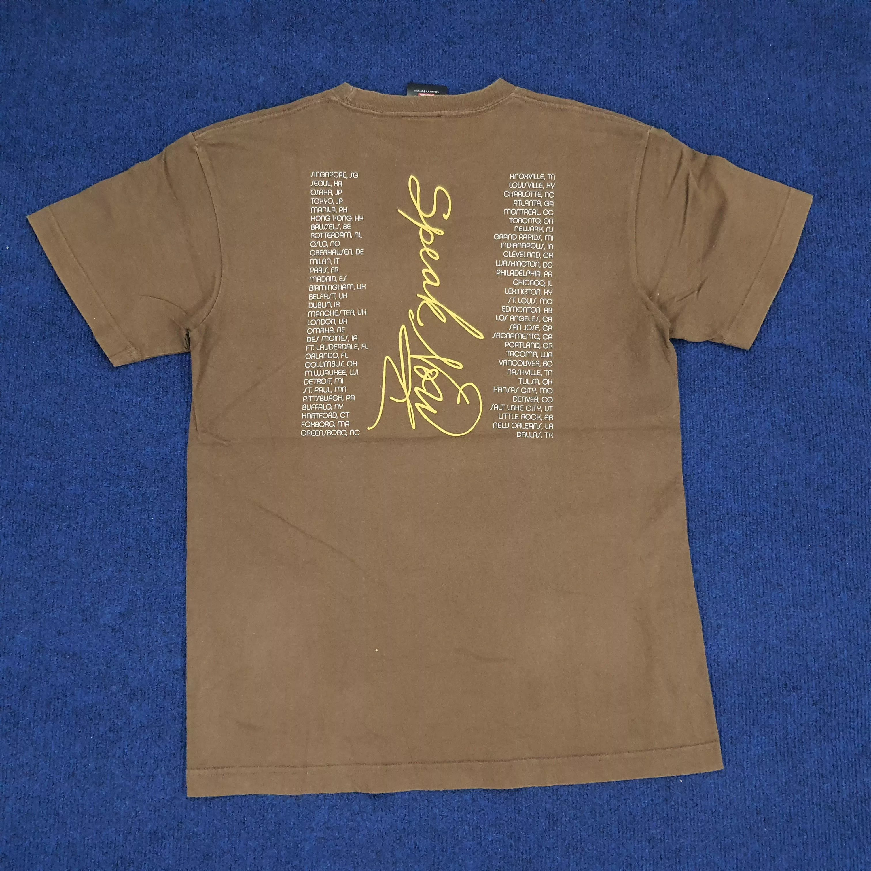 Band Tees Short Sleeve T Shirts Band Tees × Vintage Vintage Taylor Swift American Singer Tour T-shirt Brown
