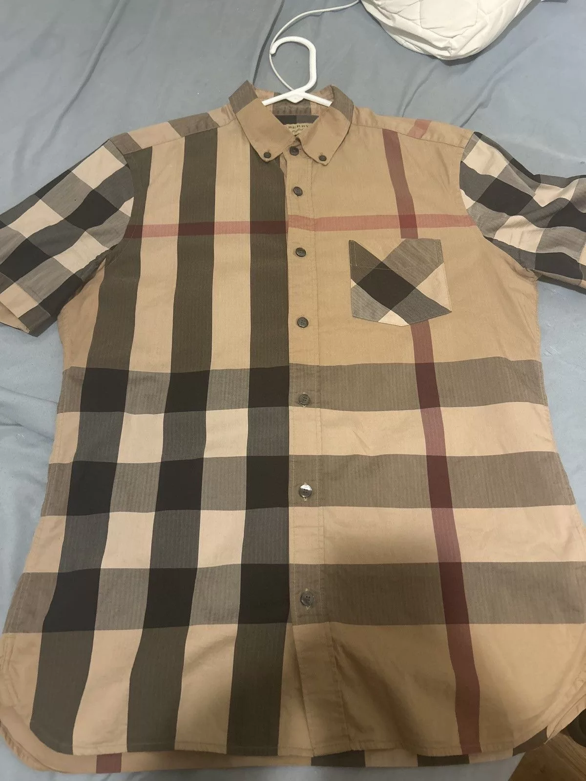 Burberry Shirts Button Ups Burberry Classic Plaid Shortsleeved Button Up Multi