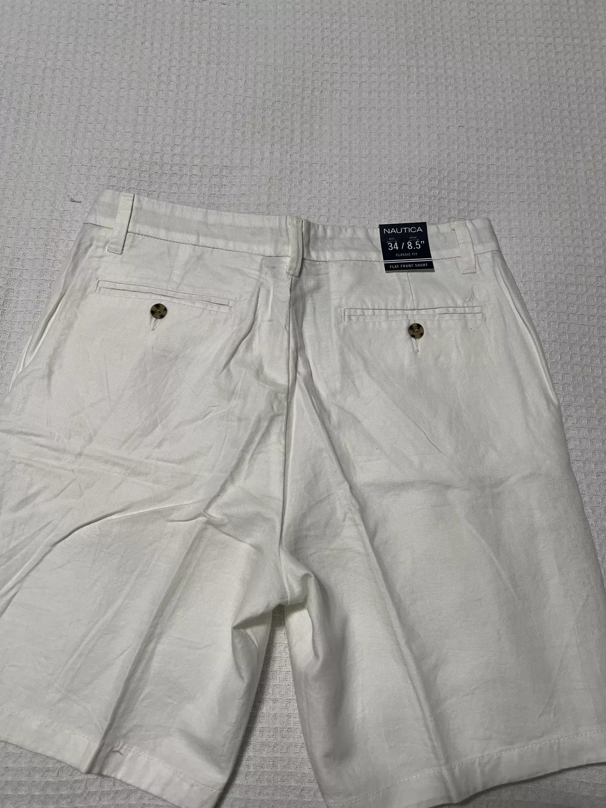 Nautica Shorts Flat Front Nautica 8.5 Shorts White