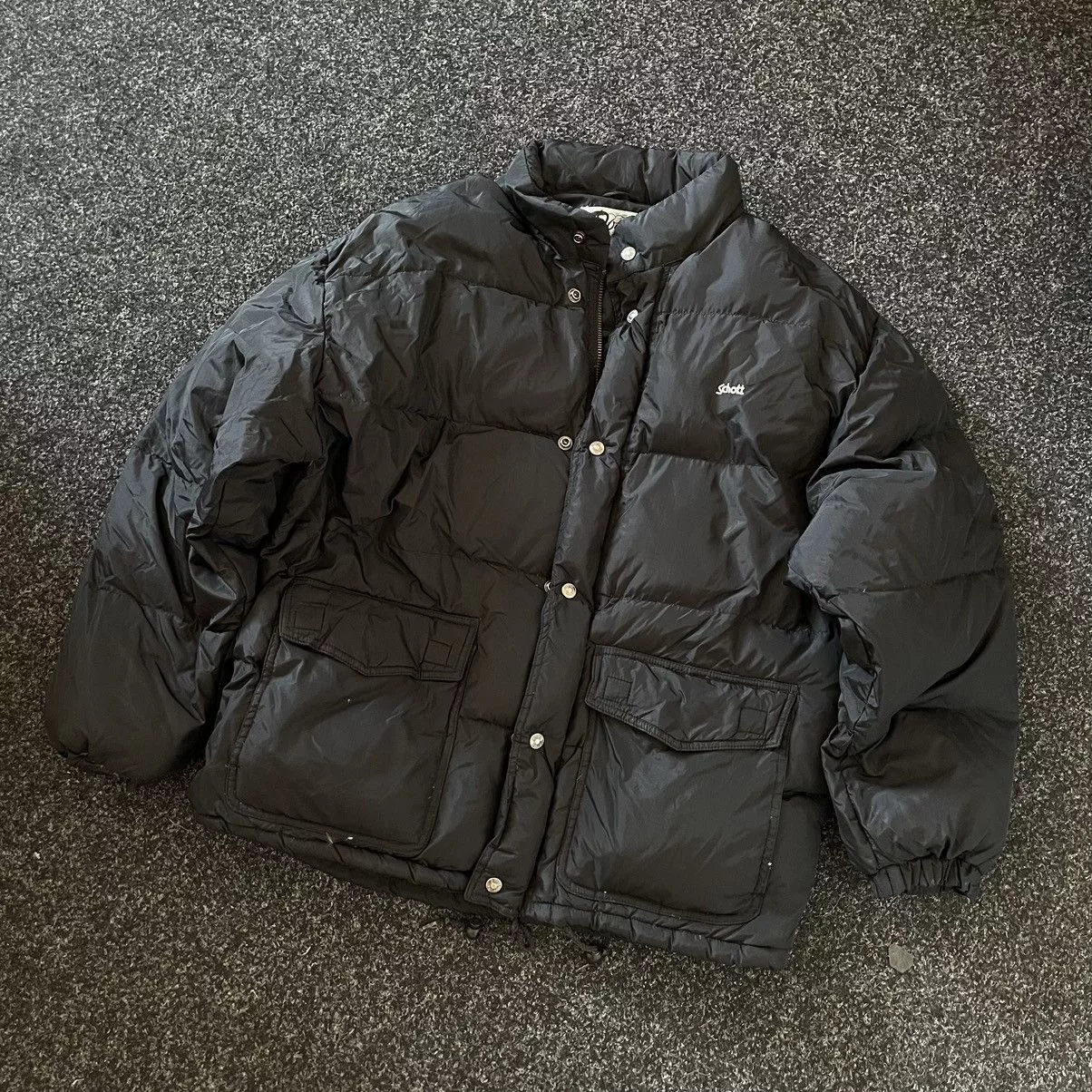 Schott Bombers Schott 90s bomber down jacket puffer ma-1 military fly vint Multi Vintage