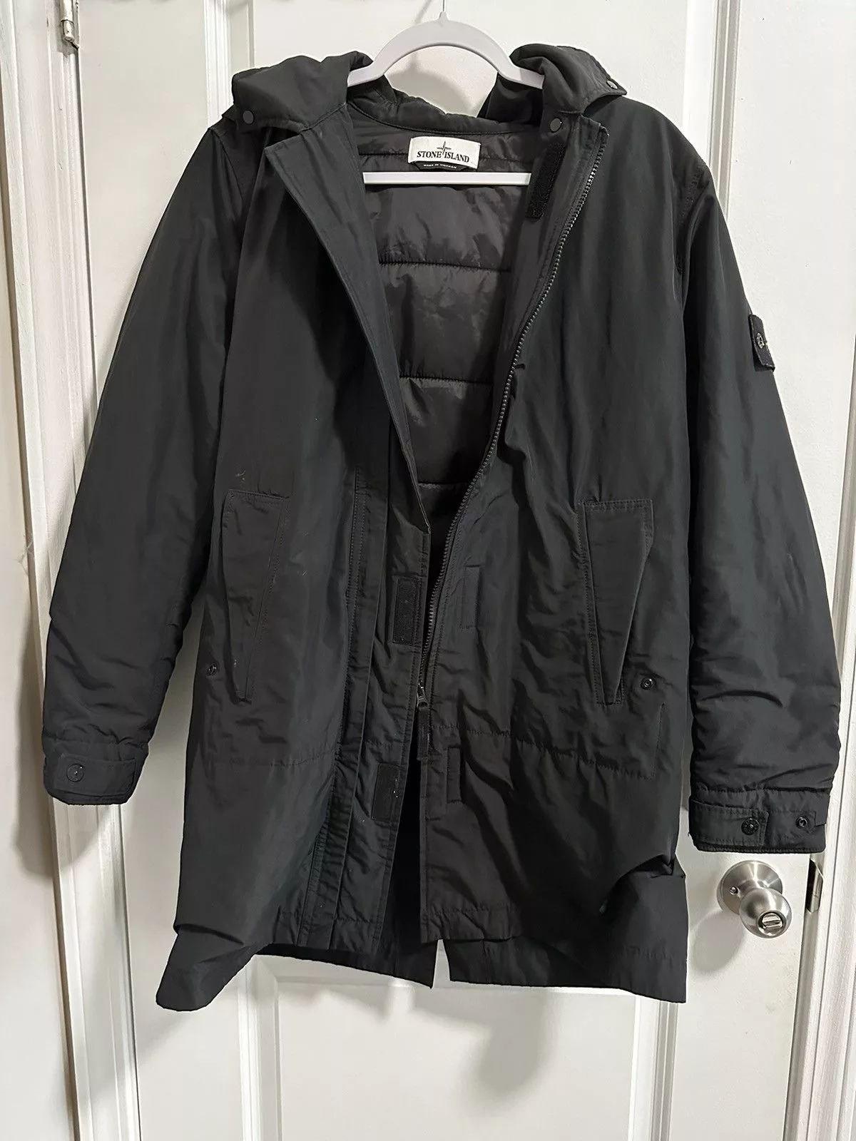 Stone Island Parkas 2 Items | Stone Island Coat + Soft Shell Jacket Black