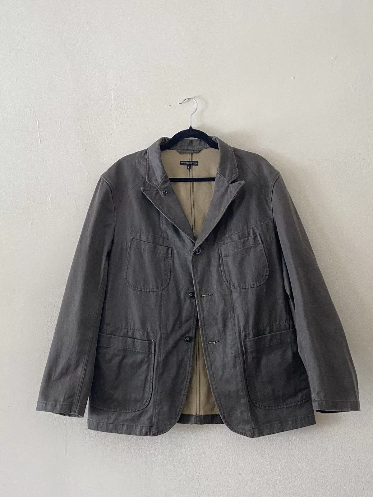 Engineered Garments Blazers Engineered Garments- Waxed Blazer Gray