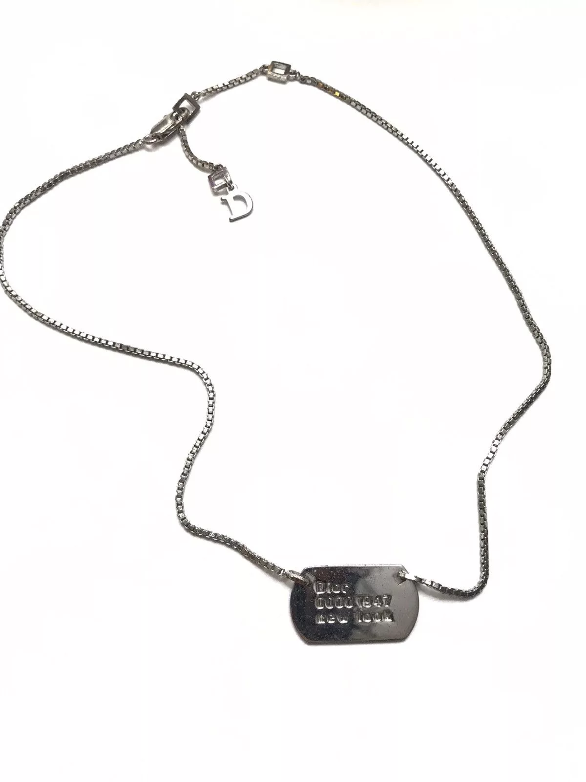Dior Jewelry Watches Dior Tag Necklace Silver
