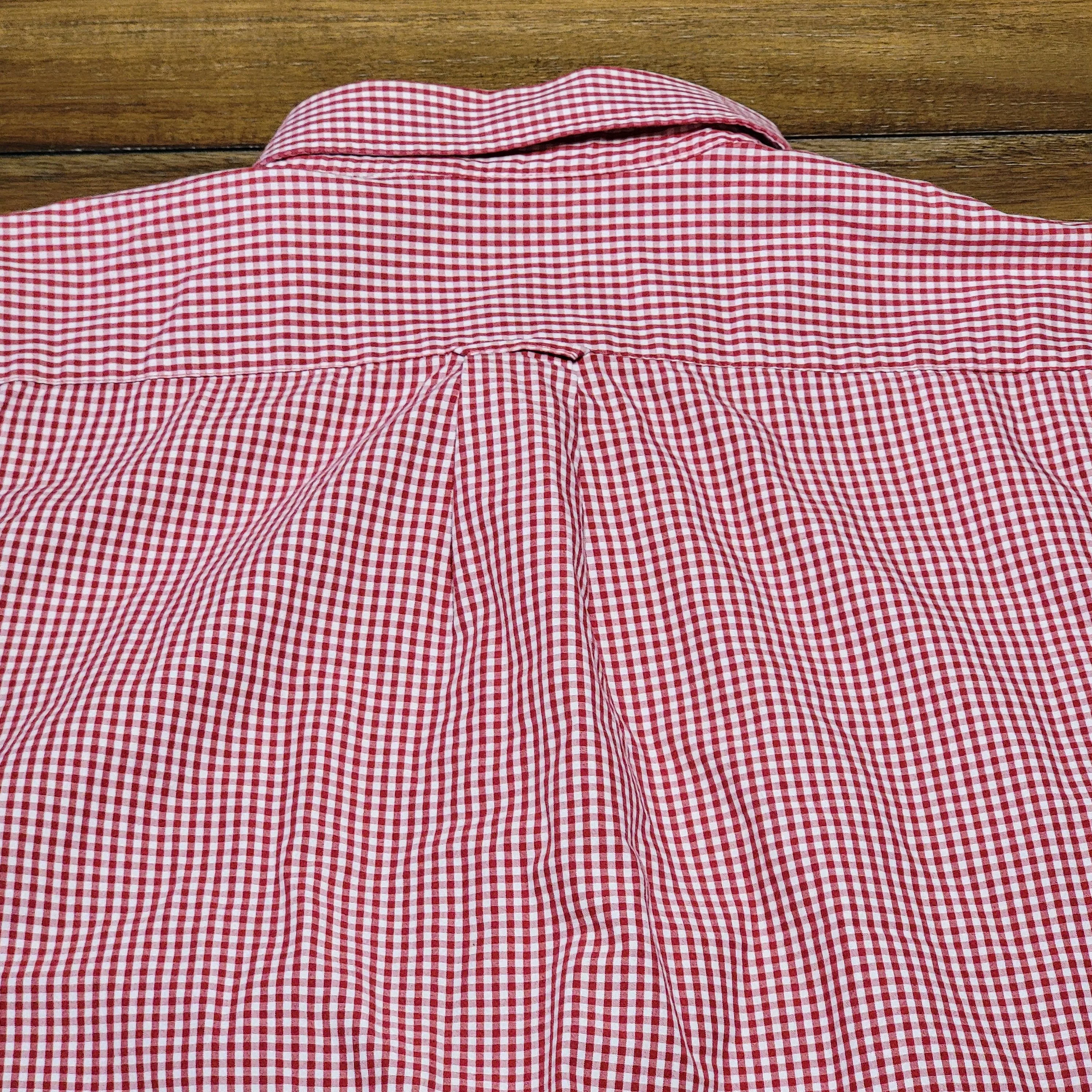 Izod Shirts Button Ups IZOD Full Button LS Tiny Red & White Squares - Size XXL