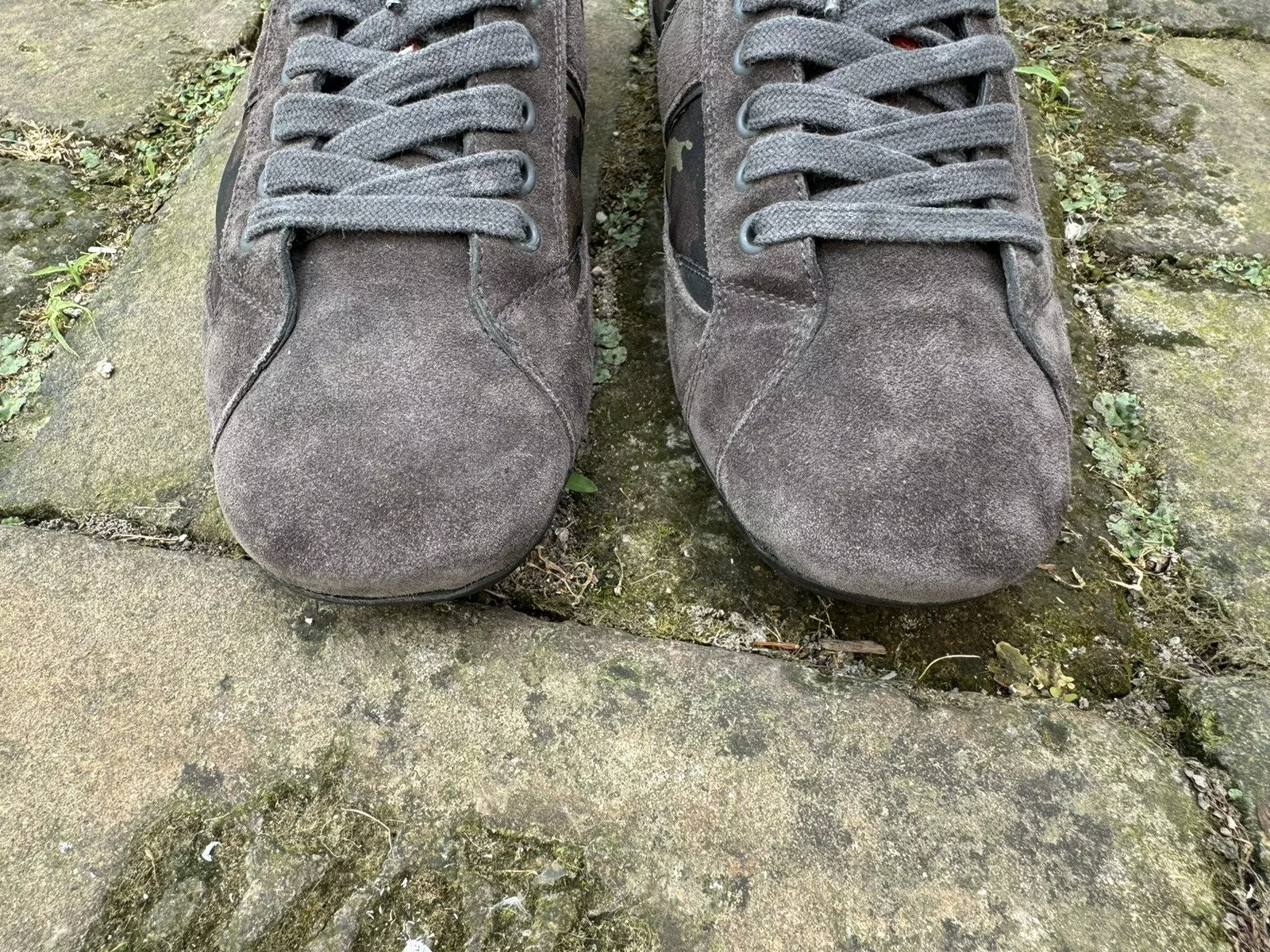 Prada Low Top Sneakers Authentic 💫Prada💫 (4E2854) Trainers Grey Camouflage suede… Multi