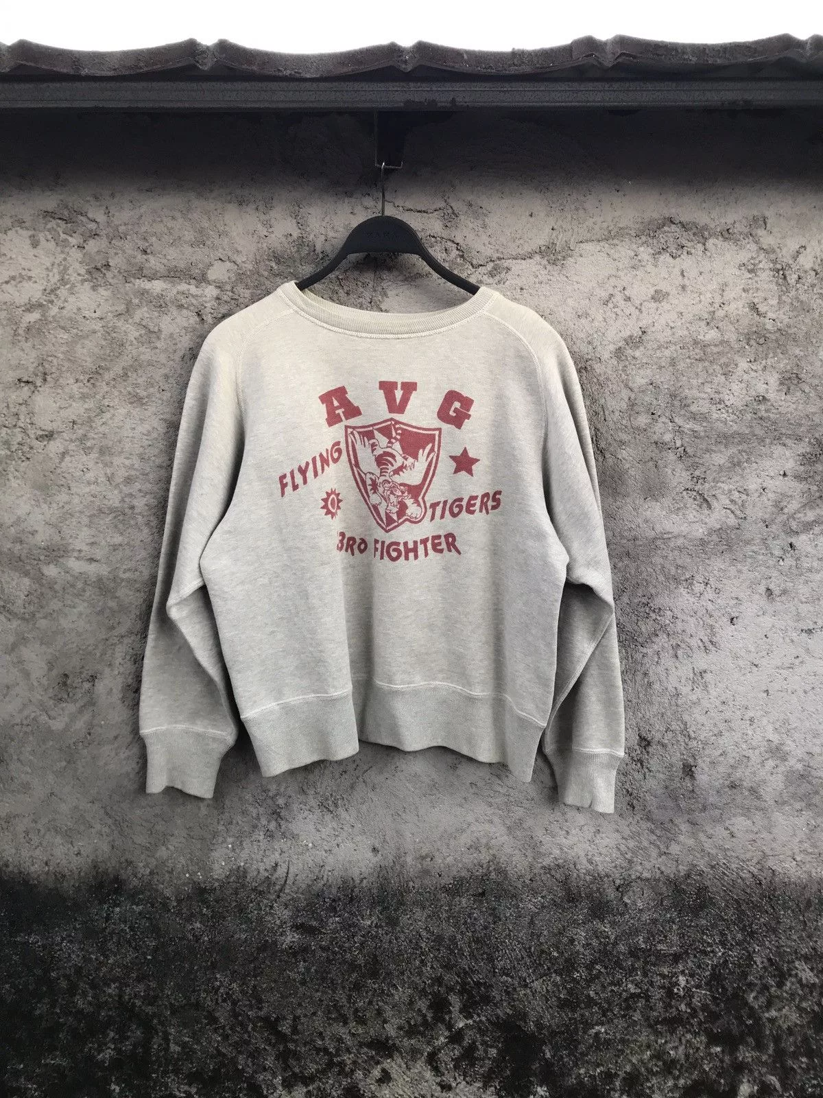 Buzz Rickson's Sweatshirts Hoodies Buzz Rickson's × Vintage Vintage rare buzz rickson flying tigers 23rd fighter Gray