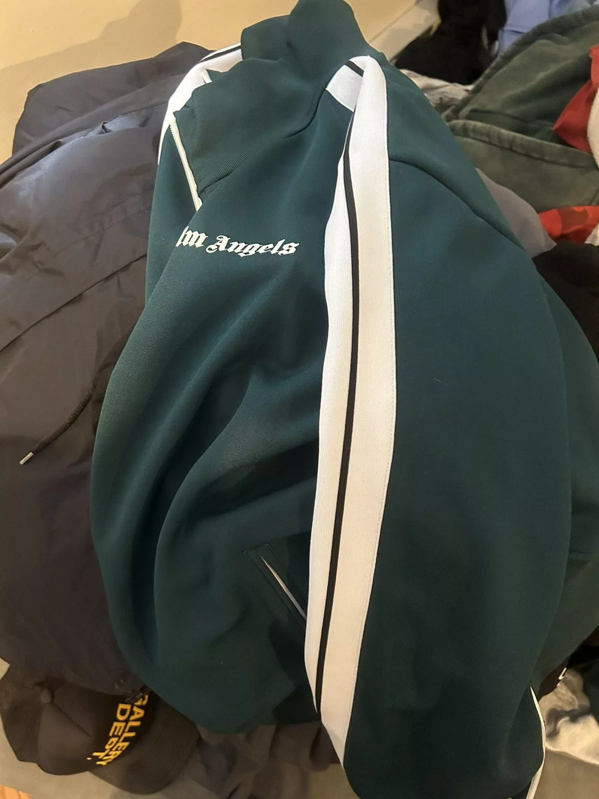 Palm Angels Light Jackets Palm Angels Track Jacket Green