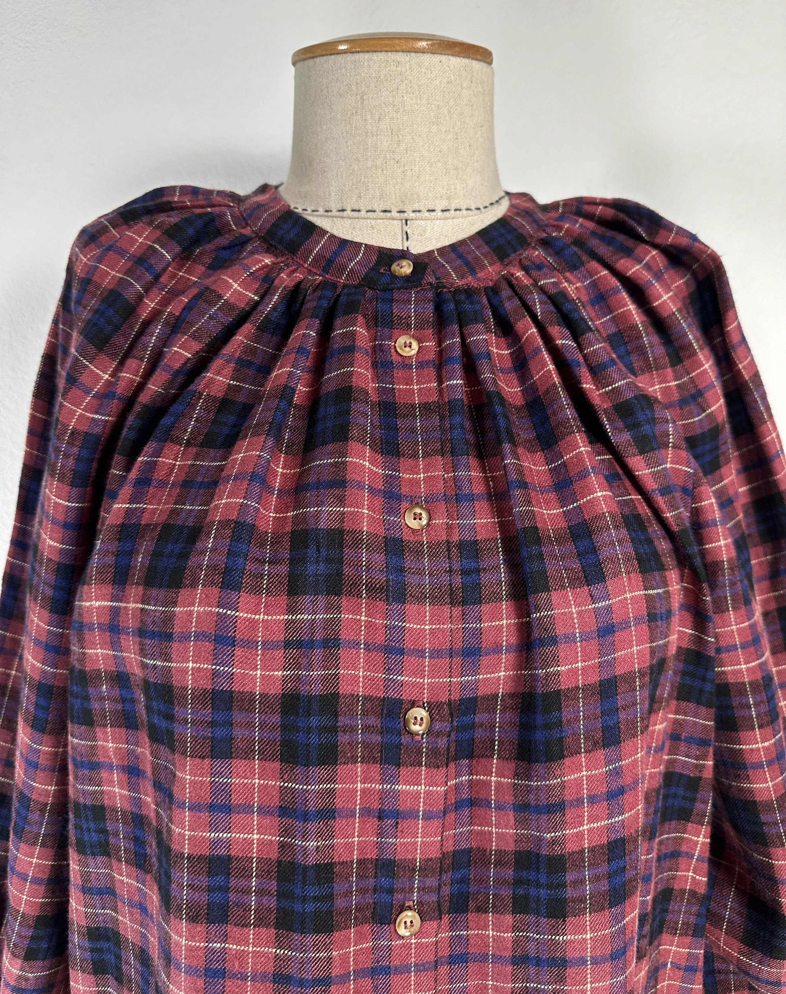 Sezane Blouses Sezane Lealys Shirt In Check Plaid Multi
