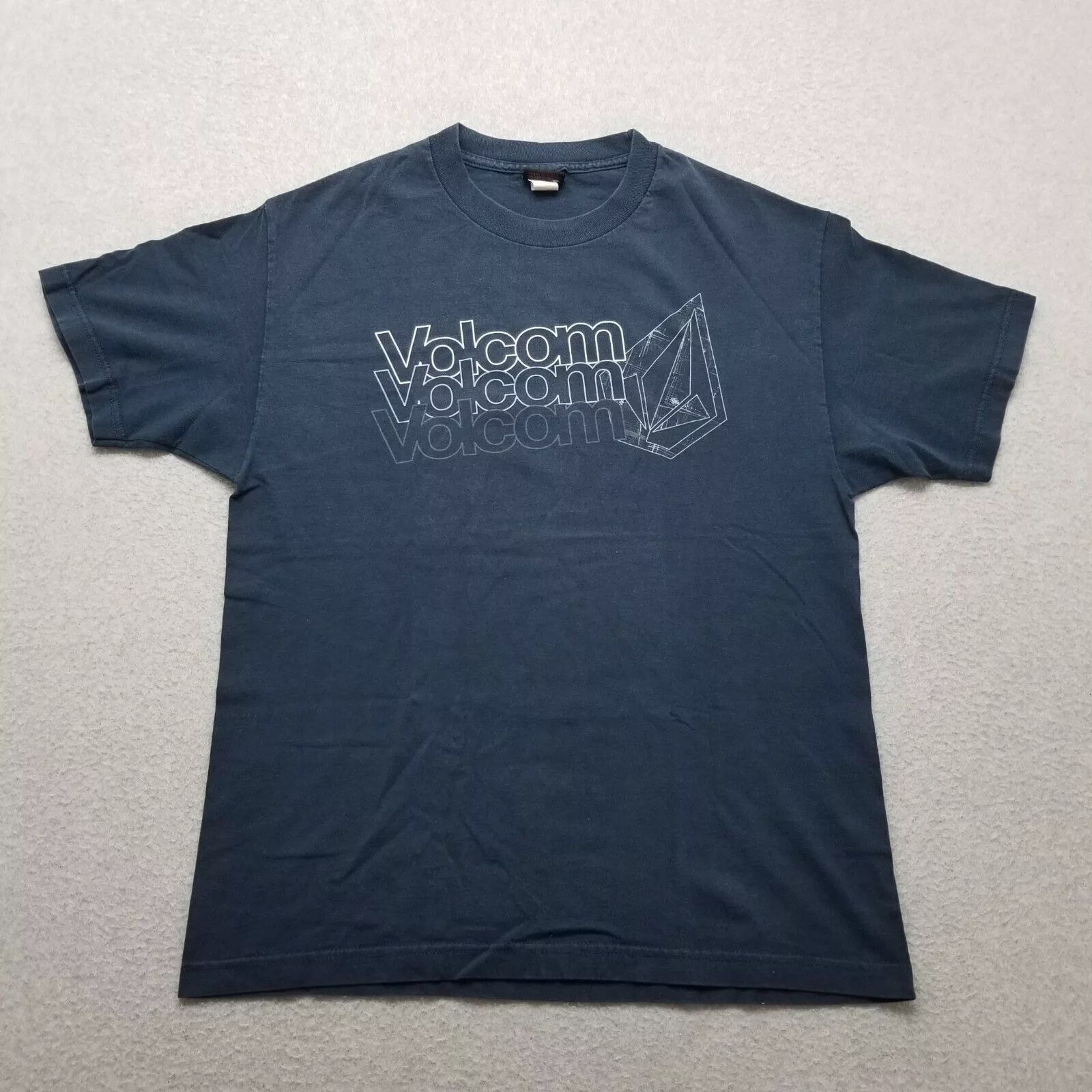 Volcom Short Sleeve T Shirts Volcom Shirt Mens Large Blue Short Sleeve Crew Neck