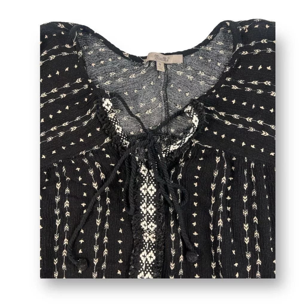 Other Blouses Other Miss Me Blouse Top Size Medium Black