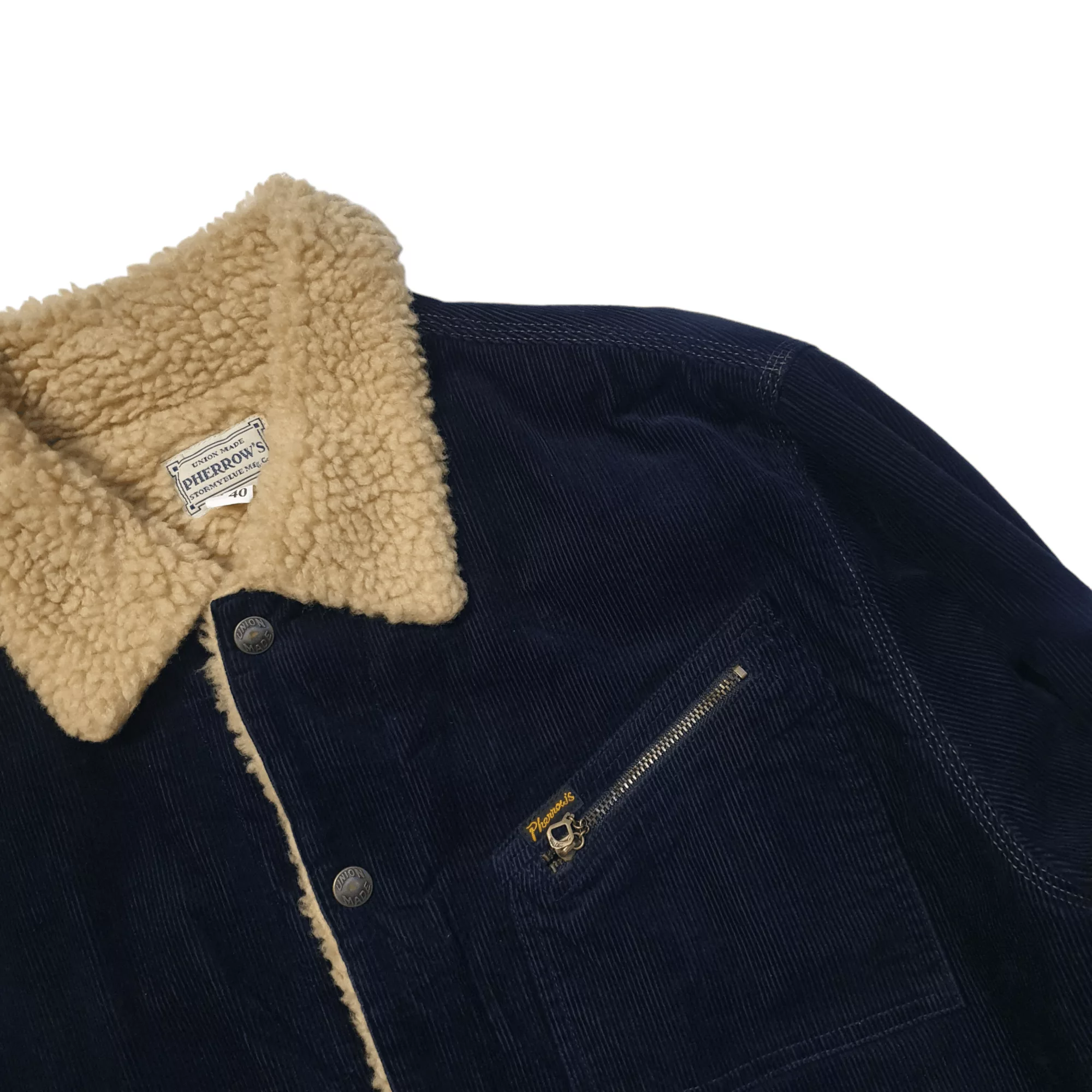 Pherrow's Denim Jackets Pherrow's Pherrows Corduroy Jacket Blue