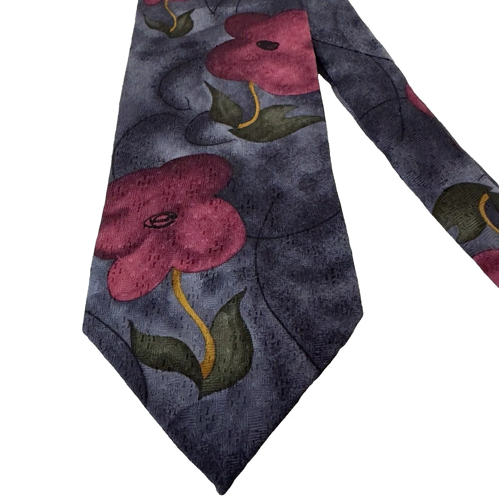 Other Ties Pocketsquares Other Jimmy V Tie Floral Lesley Visser Collection Grey/Red Preppy Multi