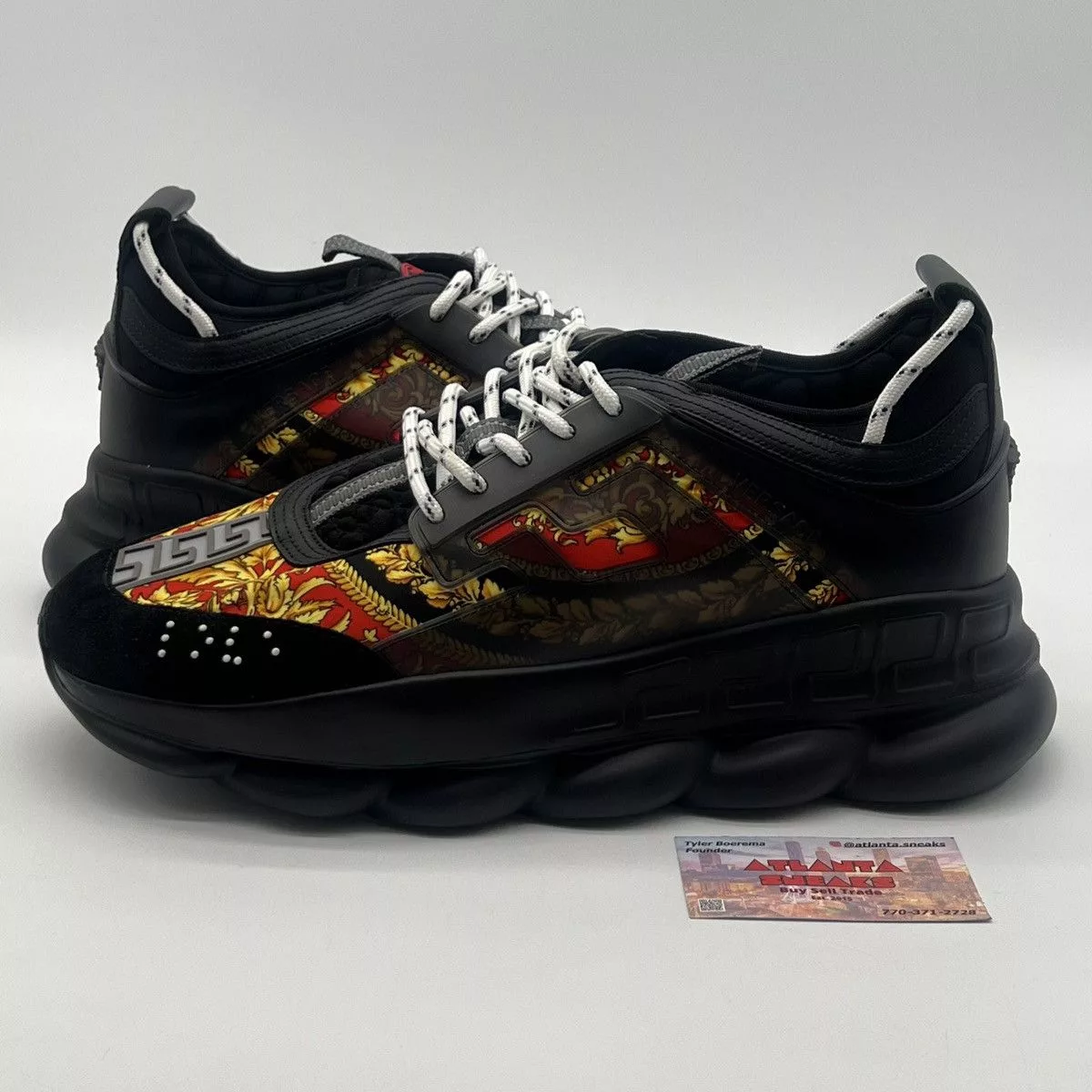 Versace Low Top Sneakers Versace chain reaction black multi