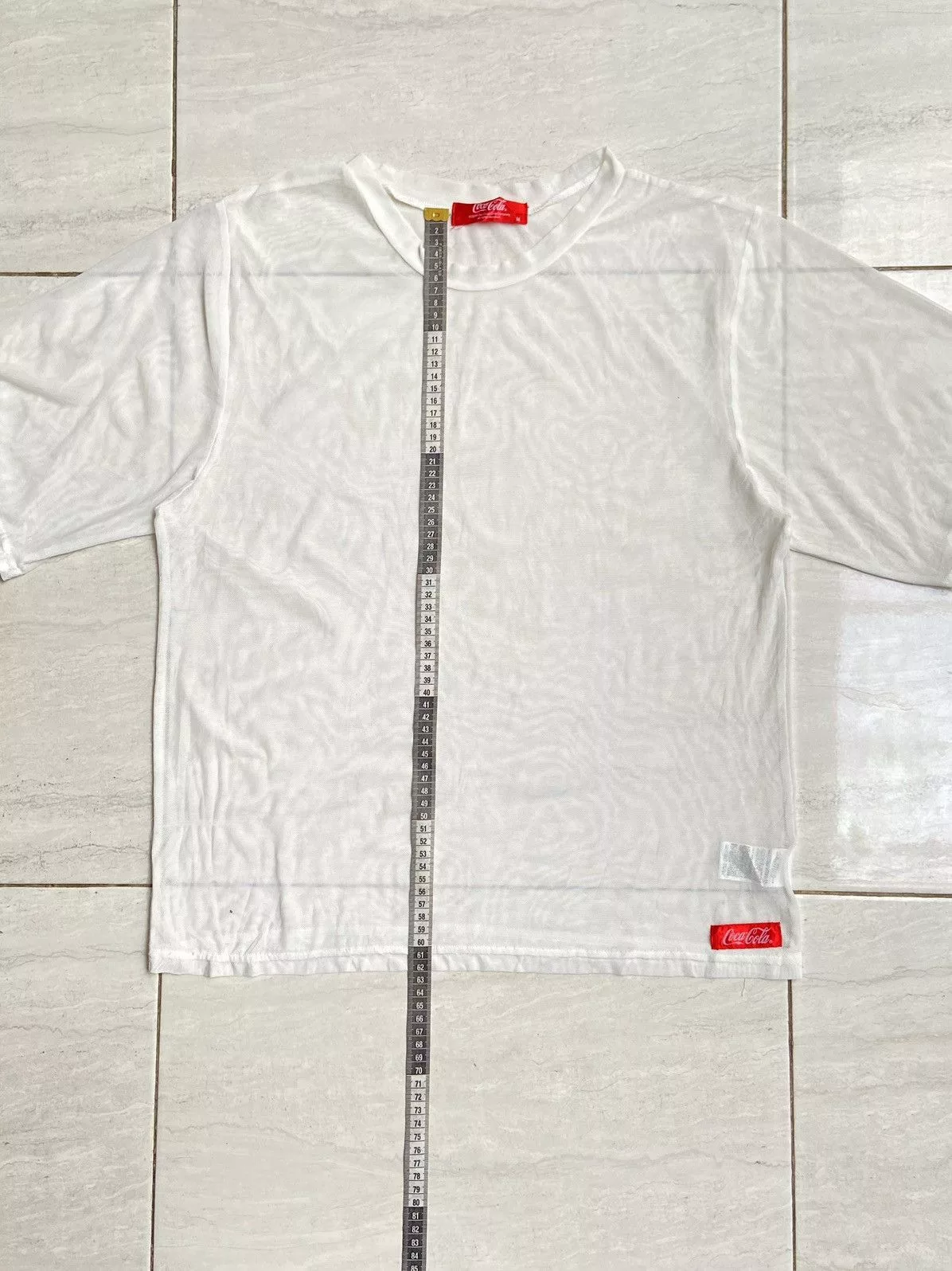 Coca Cola Short Sleeve T Shirts COCA COLA White Mesh T-shirt