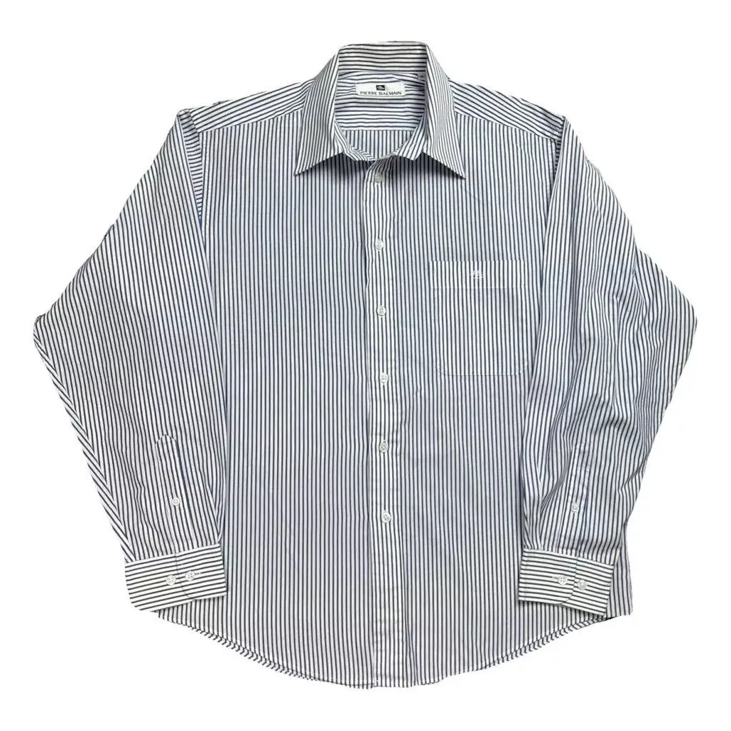 Pierre Balmain Shirts Button Ups Pierre Balmain Balmain Shirt Striped Blue Size fit XL/XXL