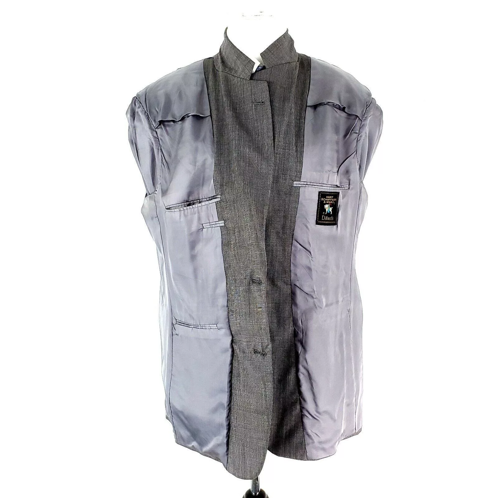 Hart Schaffner Marx Blazers Hart Schaffner Marx Wool 2 Button Blazer 44L Nailshead Gray