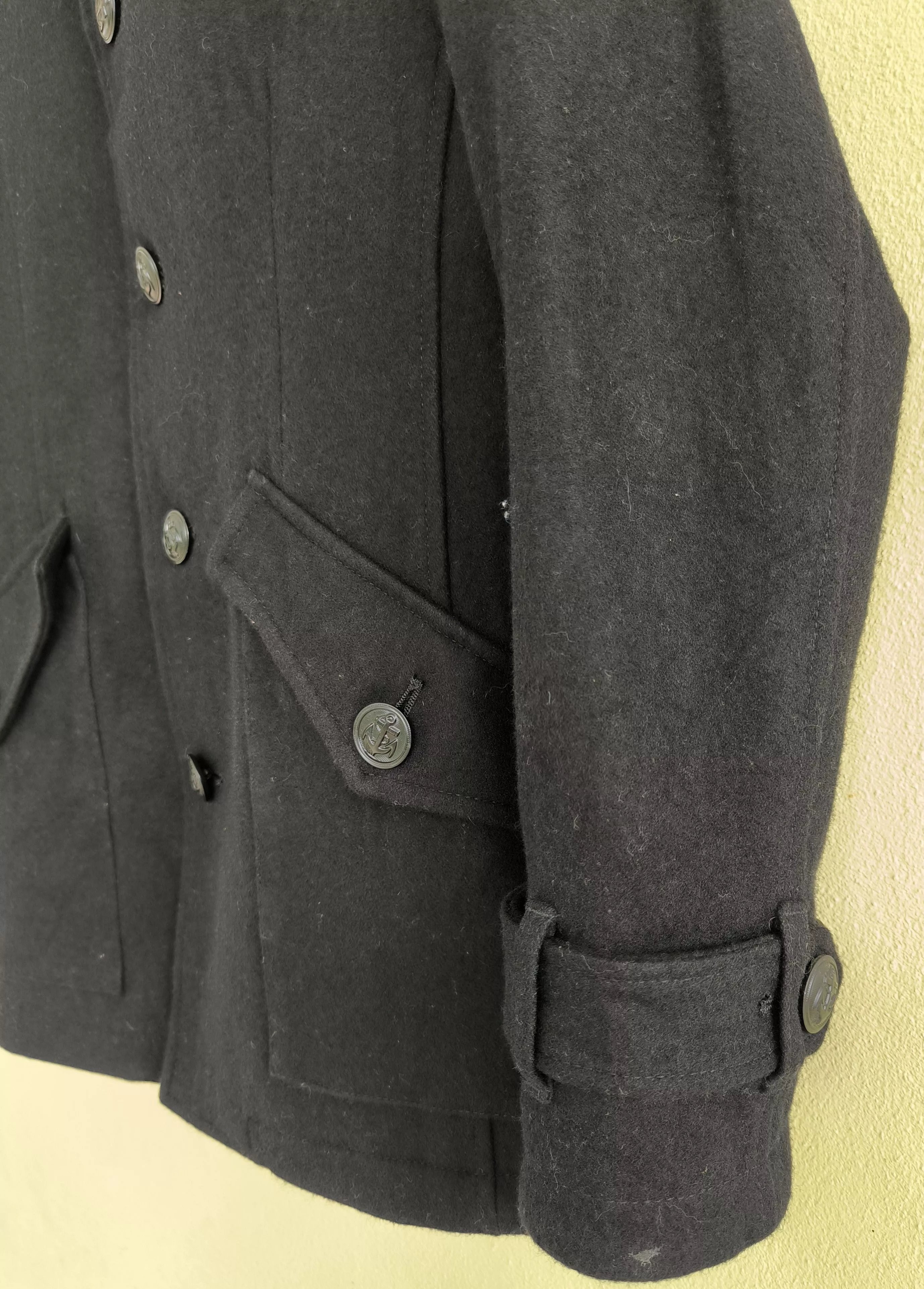 PPFM Heavy Coats PPFM high neck overcoat Black