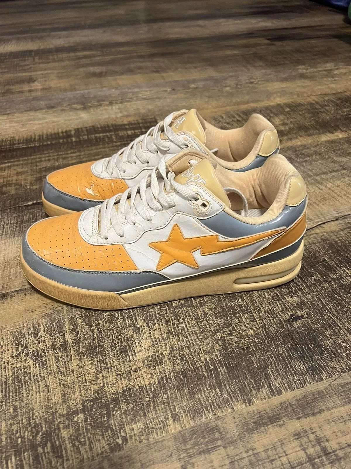 Bape Low Top Sneakers Bape Fukuoka Roadsta Orange