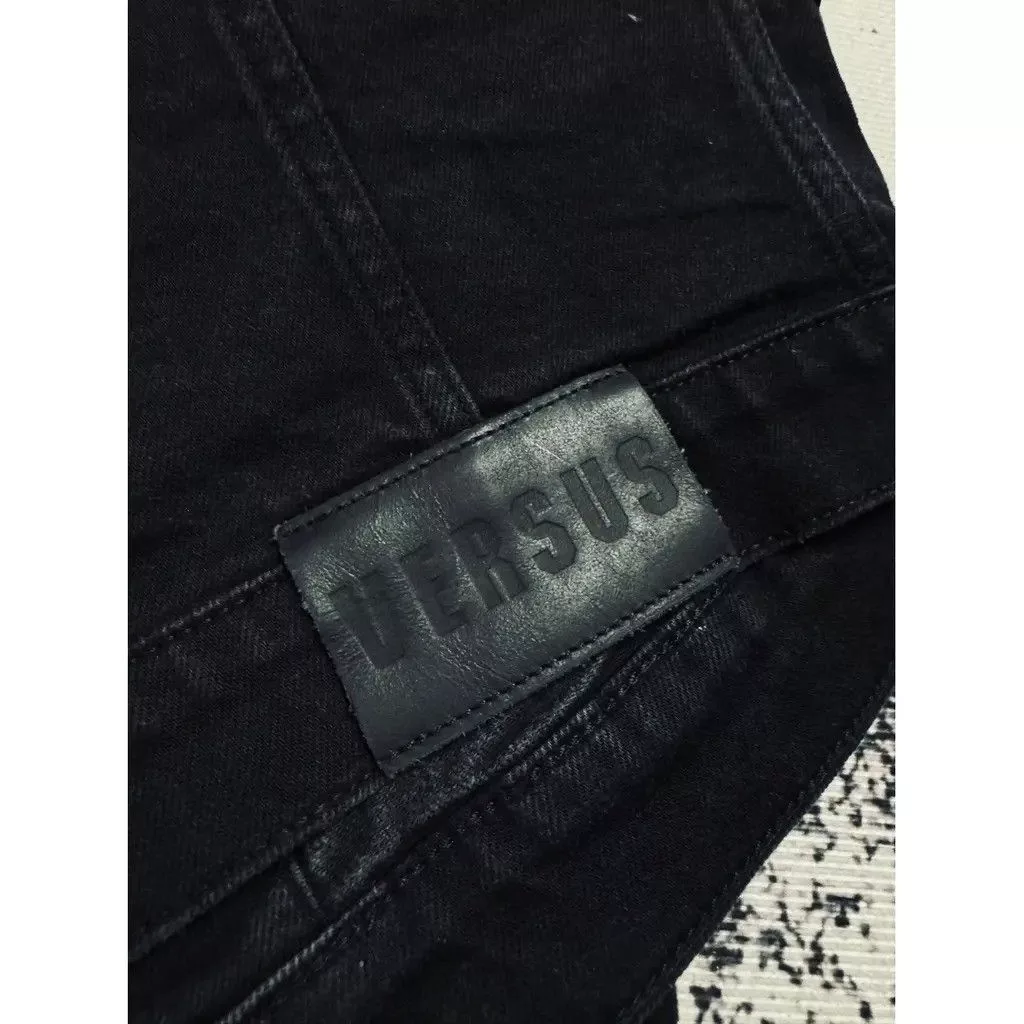Versus Heavy Coats Versus Versace Denim Jeans Jacket Black Size fit S