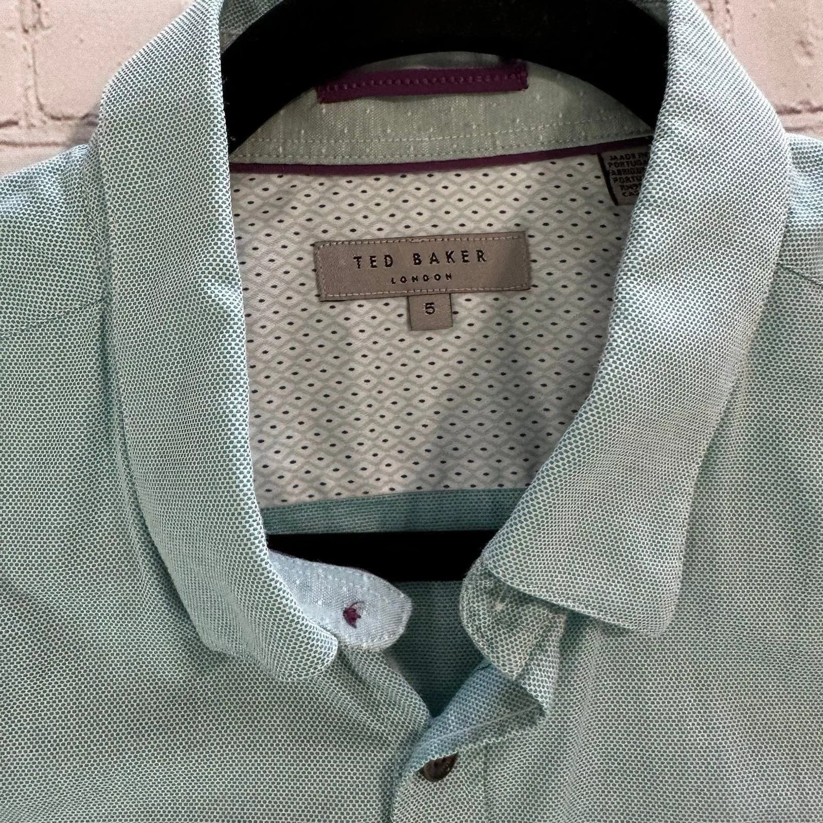 Ted Baker Shirts Button Ups Mens ted baker, short sleeve button down size 5 Beige