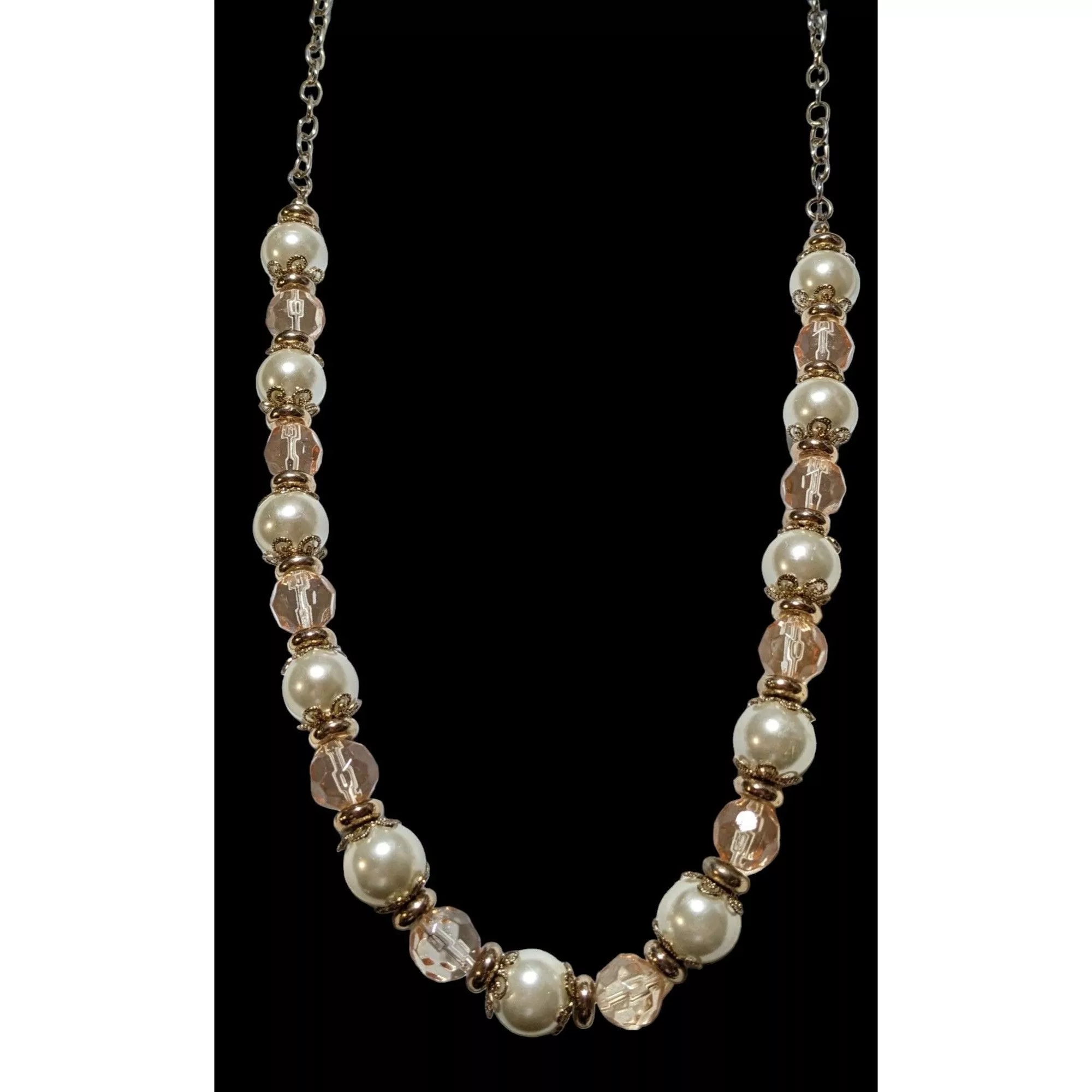 Other Necklaces Other Regency Glam Pearl Beaded Statement Necklace White