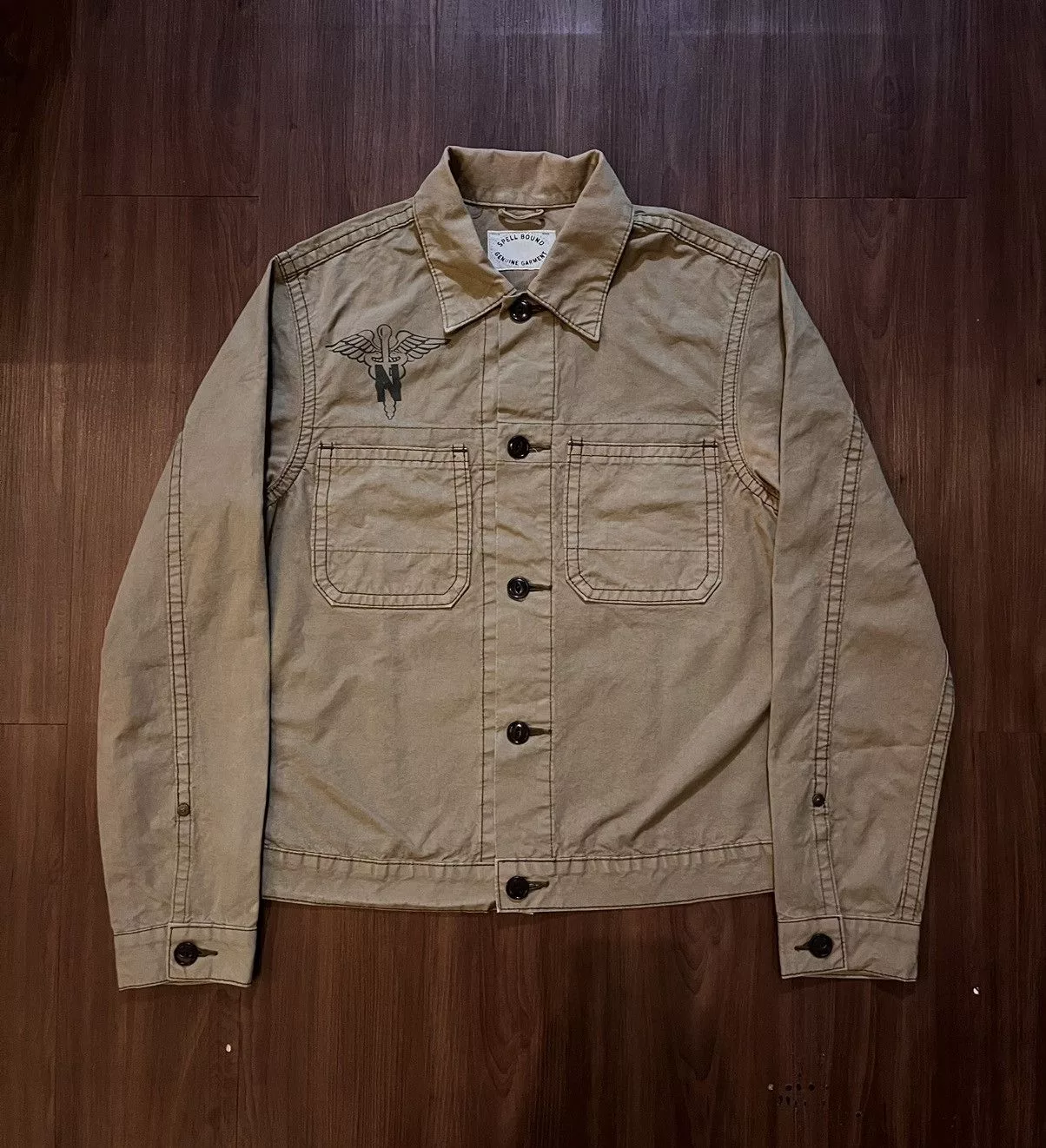 Japanese Brand Light Jackets Japanese Brand × Spellbound Spellbound Canvas Jacket Brown