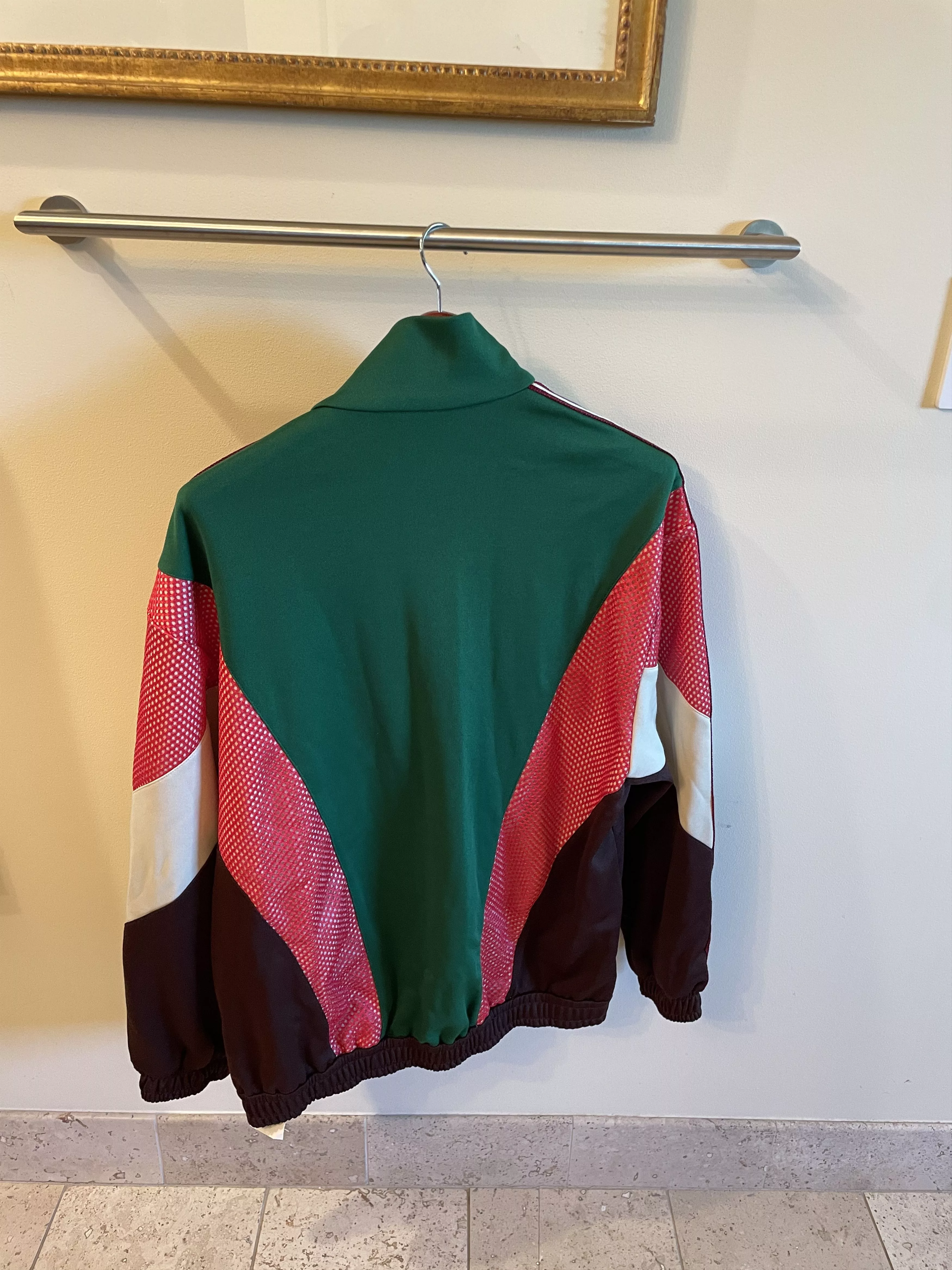Gucci Light Jackets Gucci Green G Rhombus Patch Zip Jacket