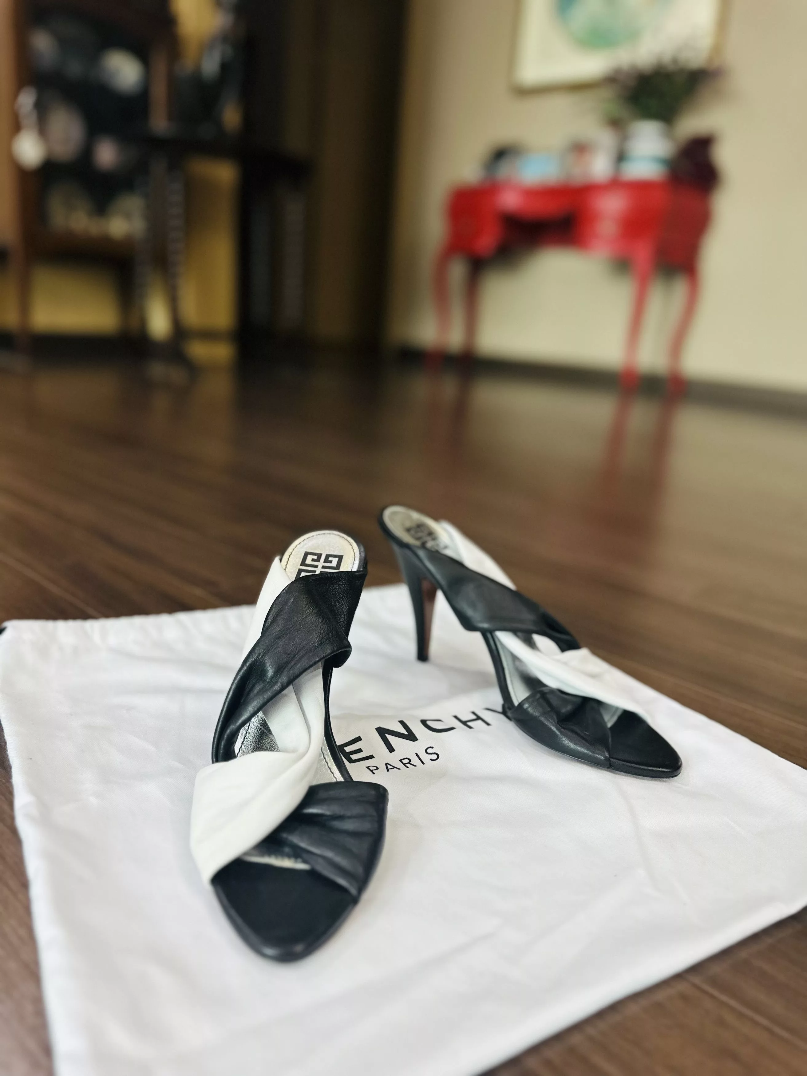 Givenchy Sandals GIVENCHY Bi-Color Slingback Sandals Gray