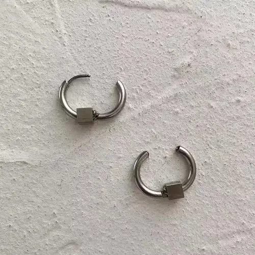 Other Jewelry Watches Other silver vintage cube ring earrings Streetwear