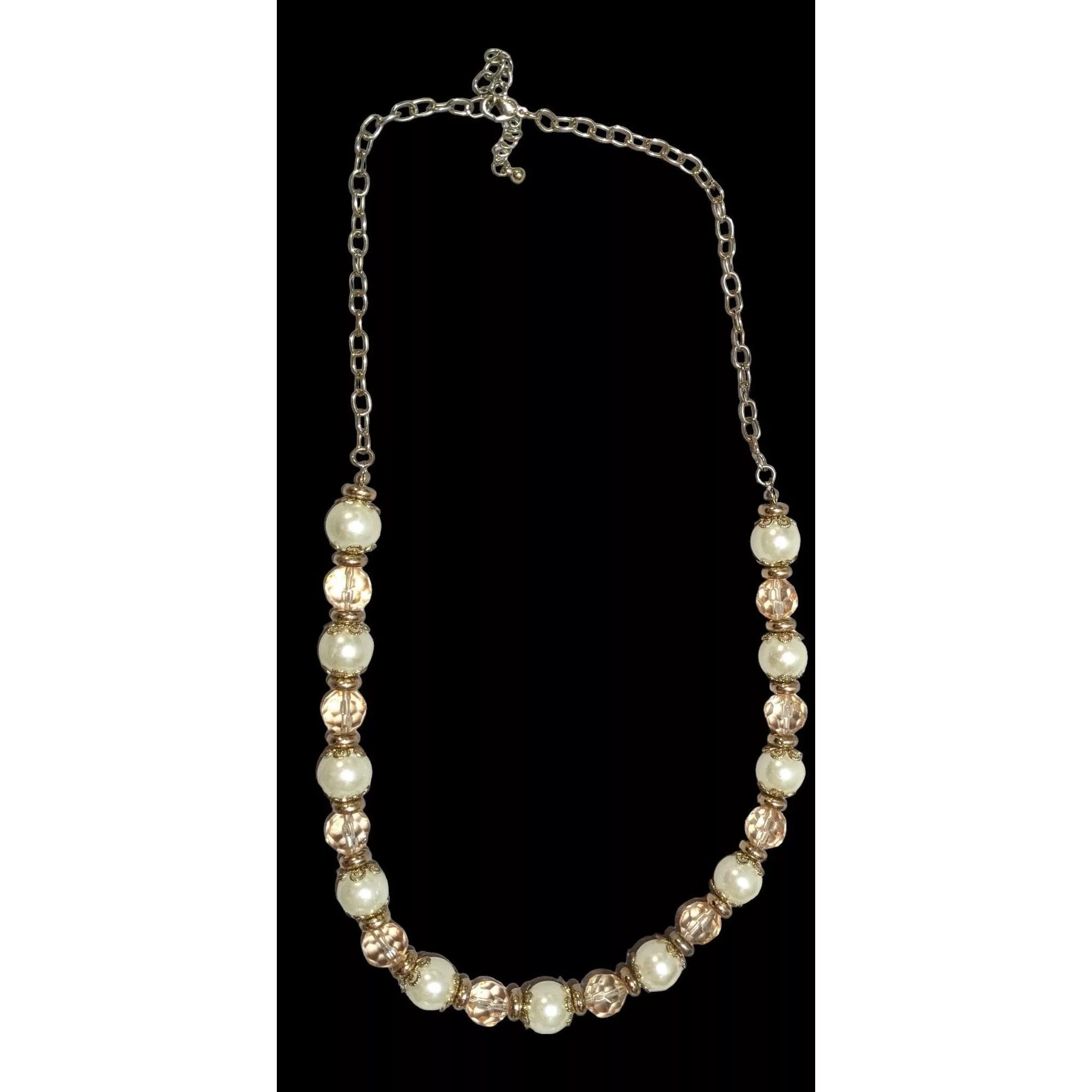 Other Necklaces Other Regency Glam Pearl Beaded Statement Necklace White
