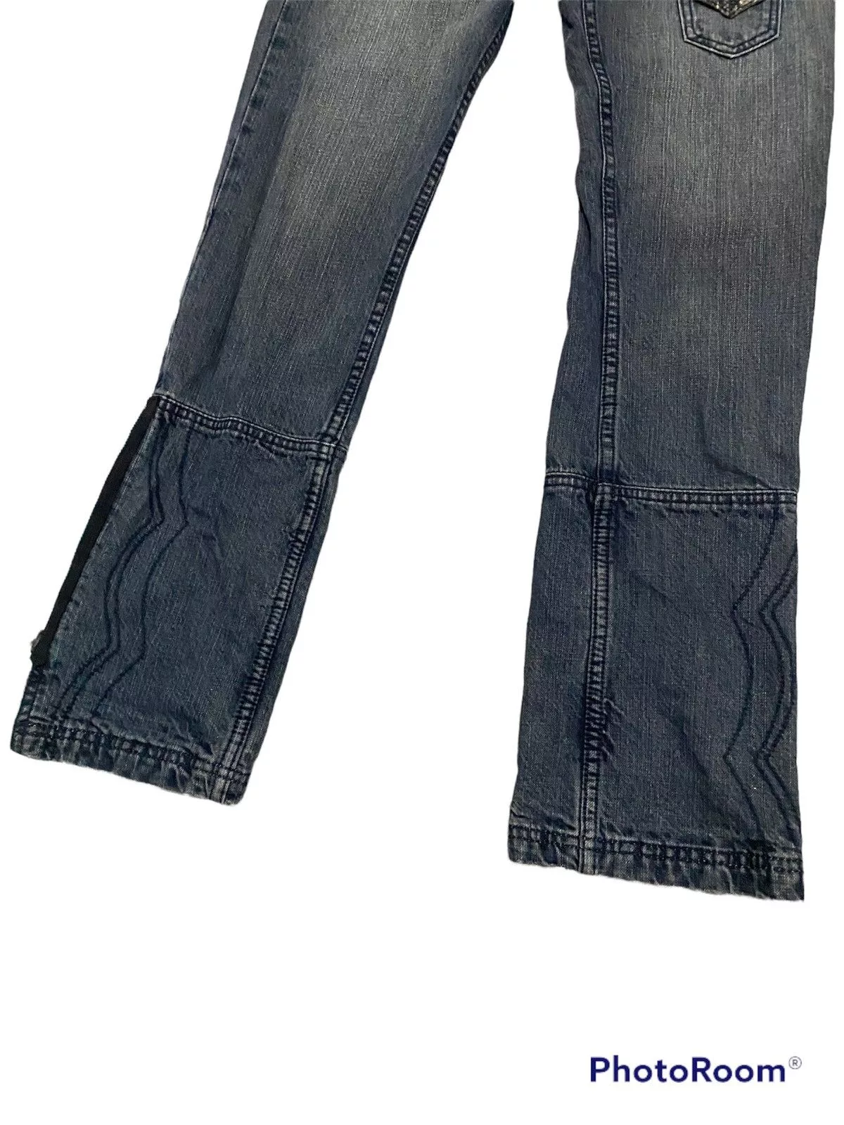Vintage Denim Offer‼️Vintage Semantic Design Distressed Denim Jeans Blue