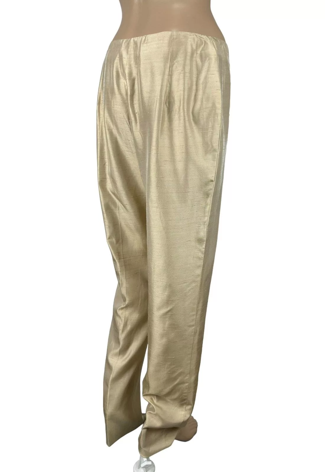 Max Mara Pants Max Mara Silk-Acetat Pants size US10 IT44 Beige