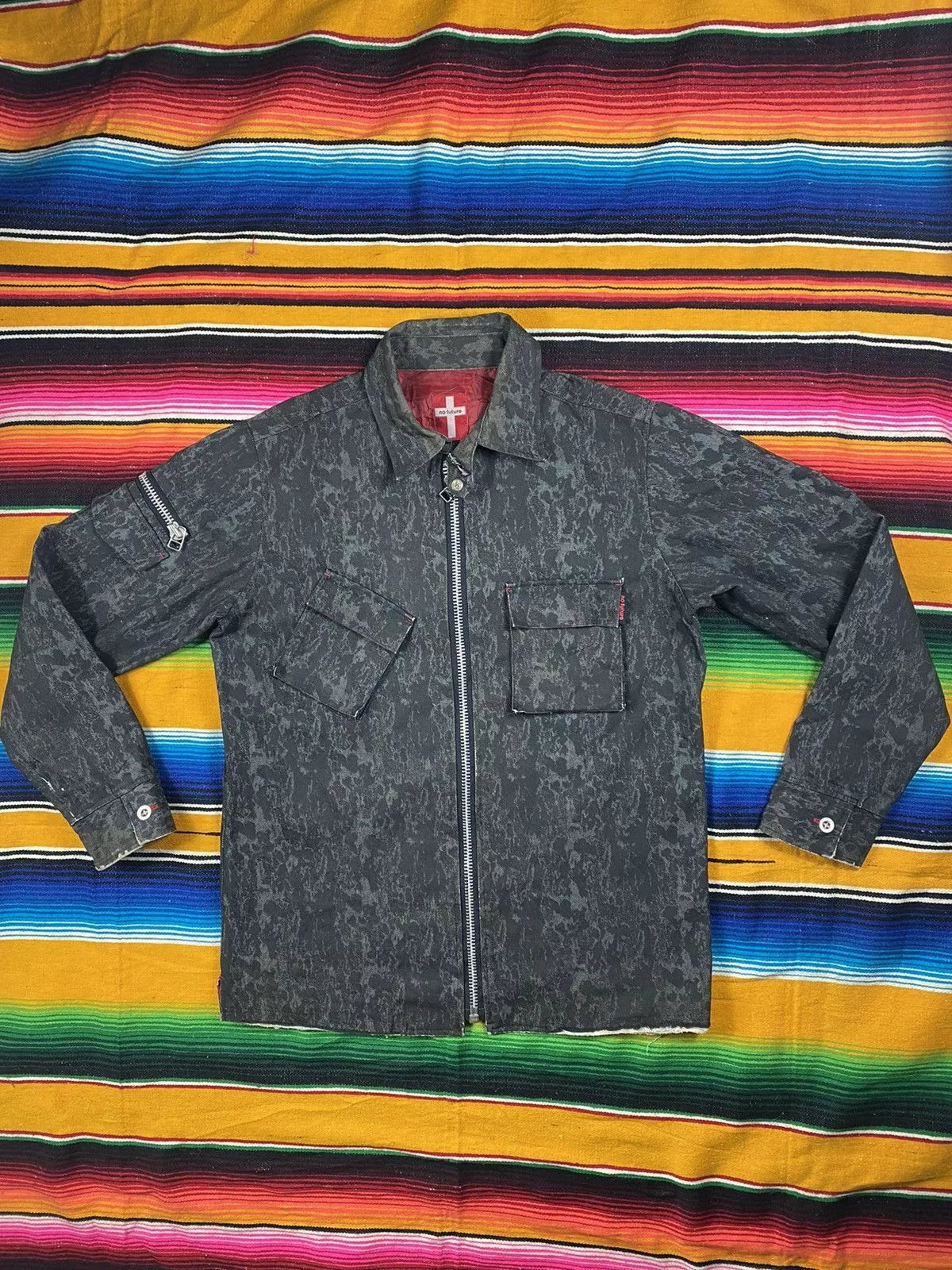 No Future Light Jackets Distressed Leopard Print Jacket By No Future Gray