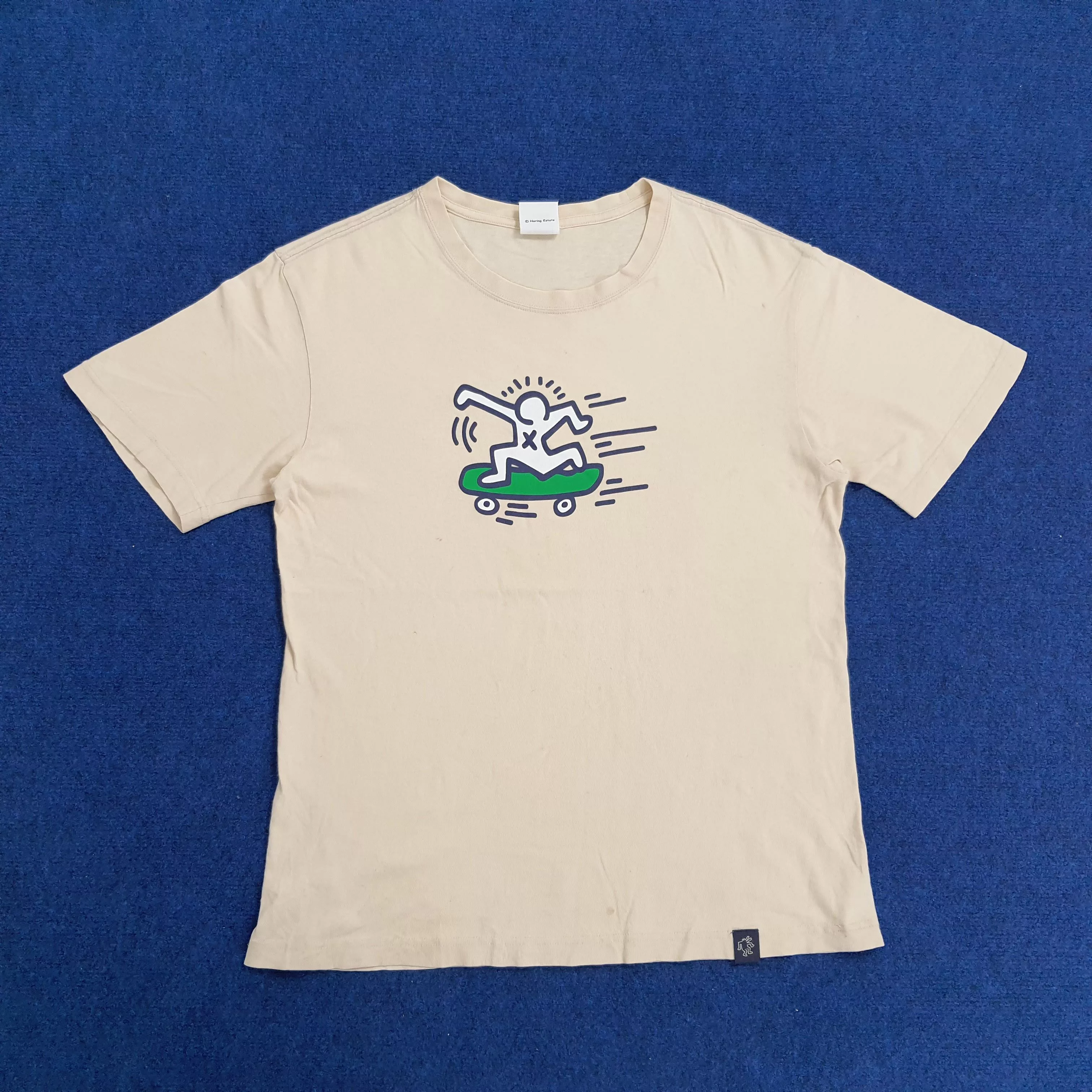 Keith Haring Short Sleeve T Shirts Keith Haring Kaith Haring Skate Art T-shirt White