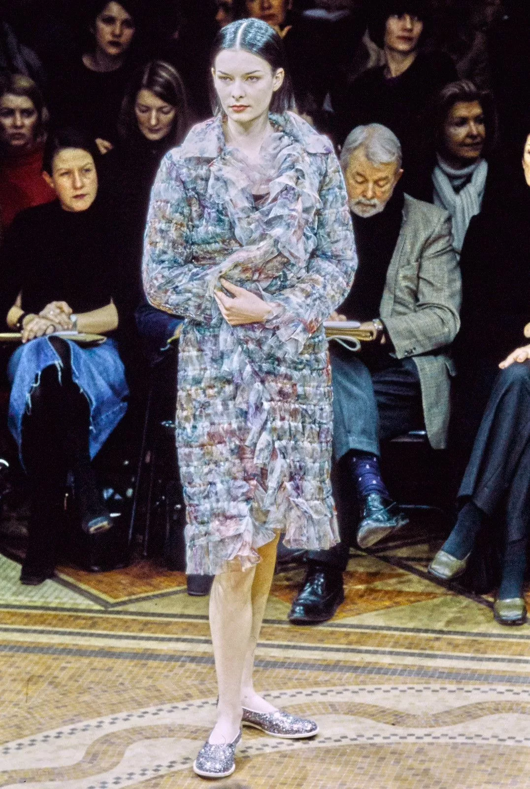 Comme des Garcons Flats Comme des Garcons × Junya Watanabe Junya Watanabe Fall 2000 Glitter Flats Blue