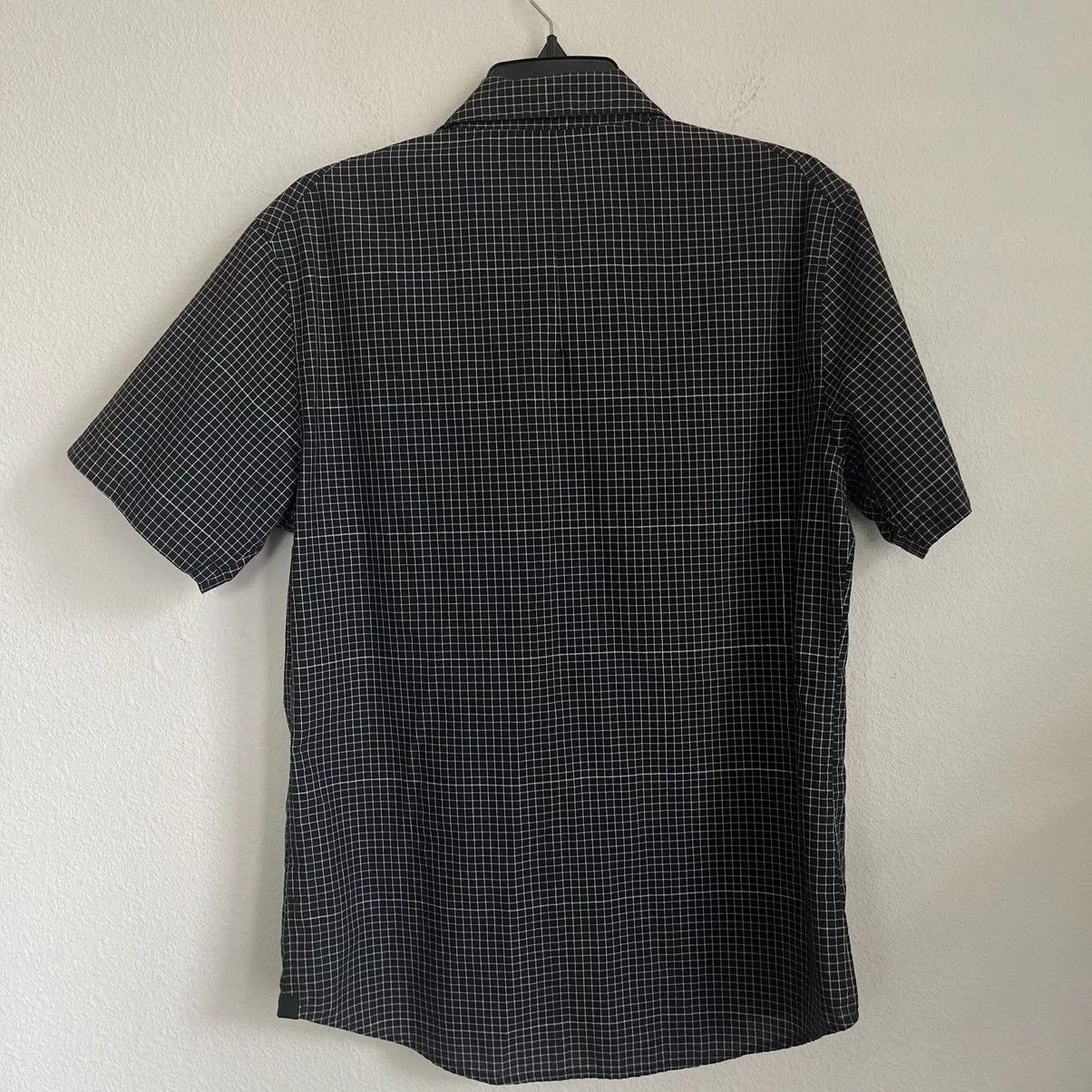 Lululemon Shirts Button Ups Lululemon Button Down Short Sleeve Checkered Pocket Shirt Black