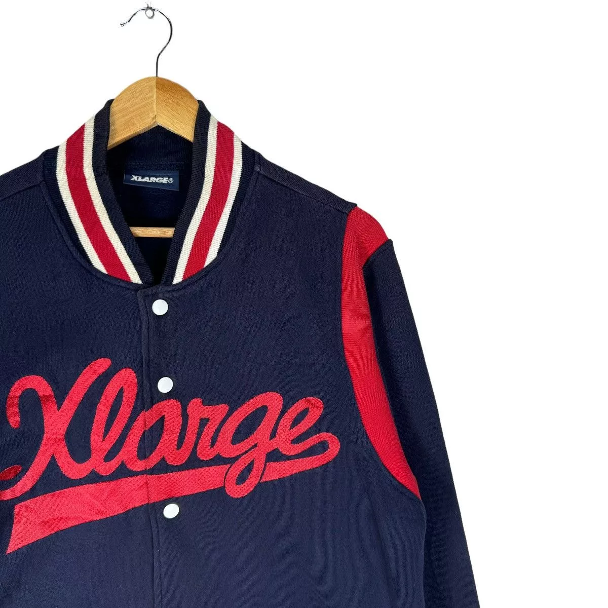X-LARGE Light Jackets X-LARGE ☀️XLARGE VARSITY SNAP BUTTON JACKET LIKE SUPREME Blue Vintage
