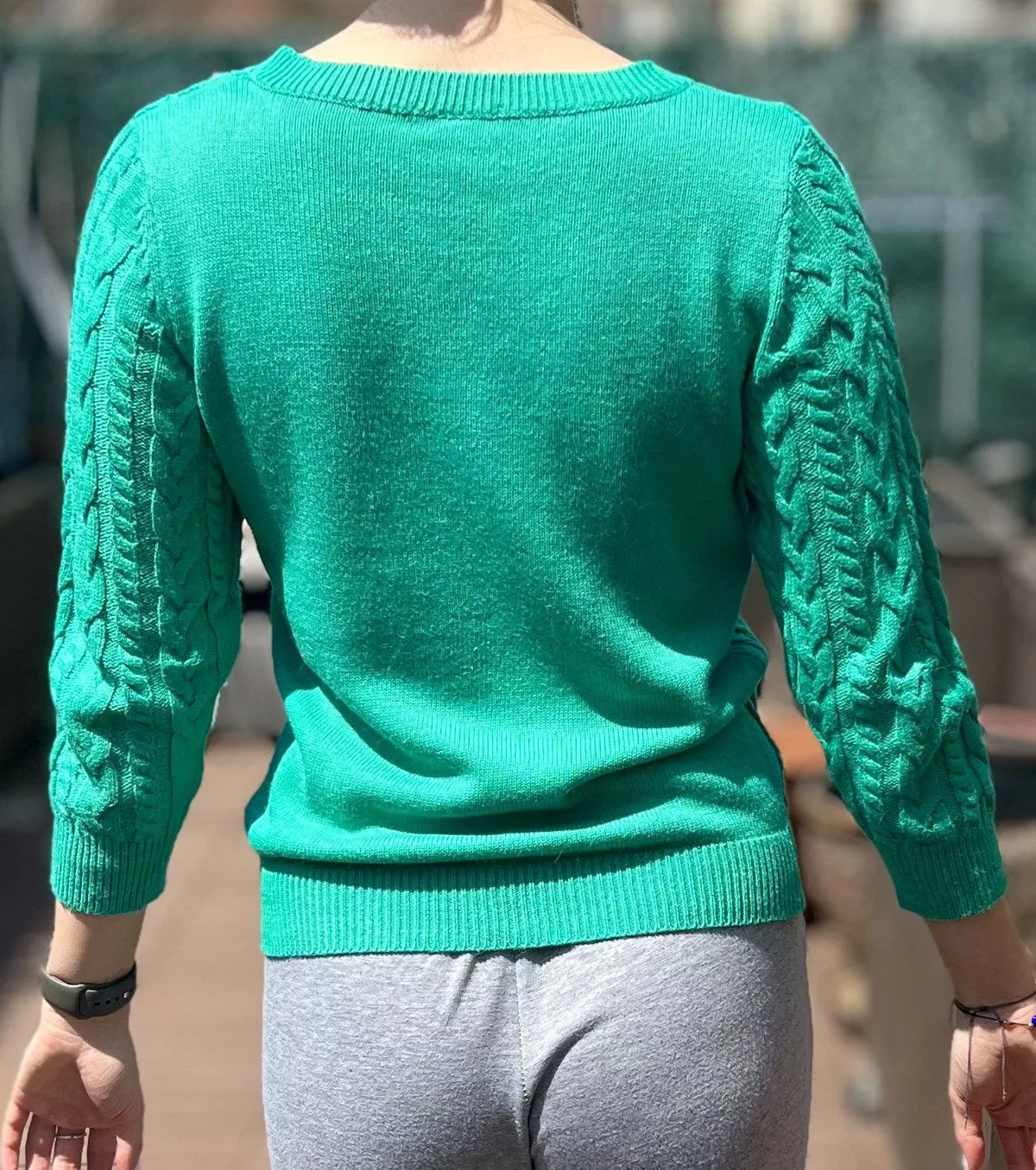 H&M Sweaters Women’s H&M Basic Green Cable Knit Sweater Size S knit