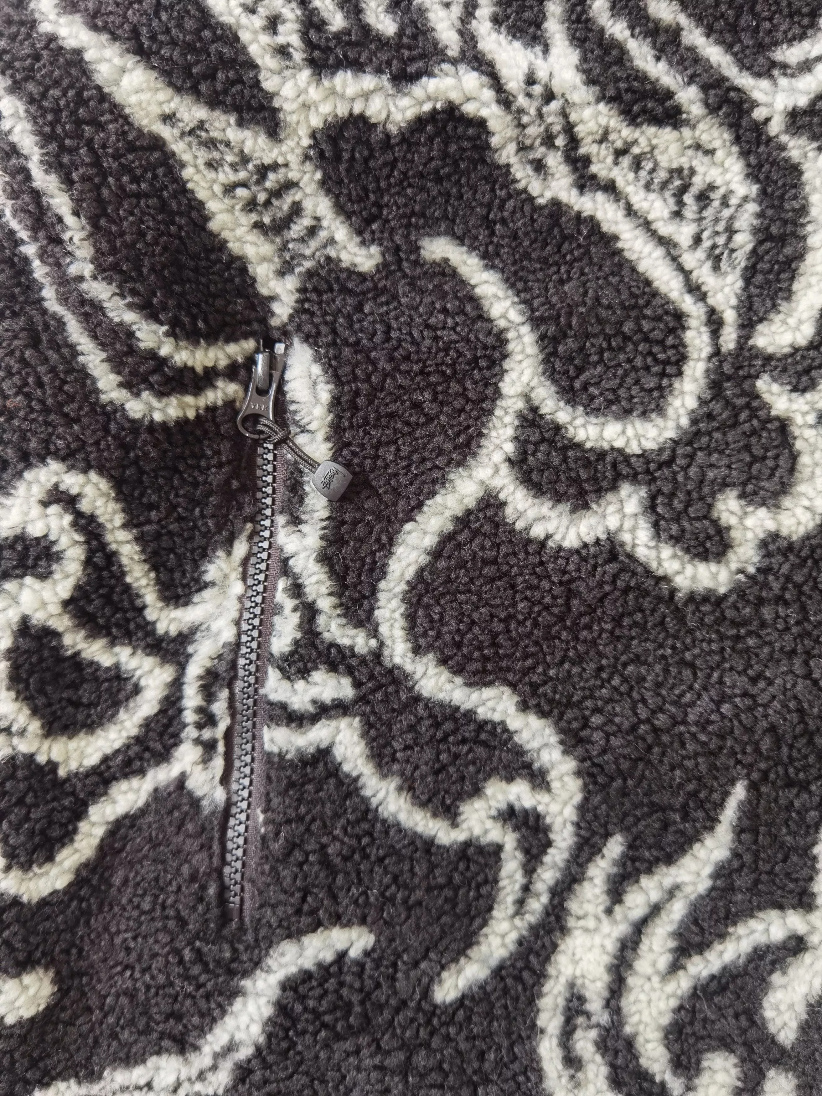 Stussy Heavy Coats Stussy Dragon Sherpa Jacket Black