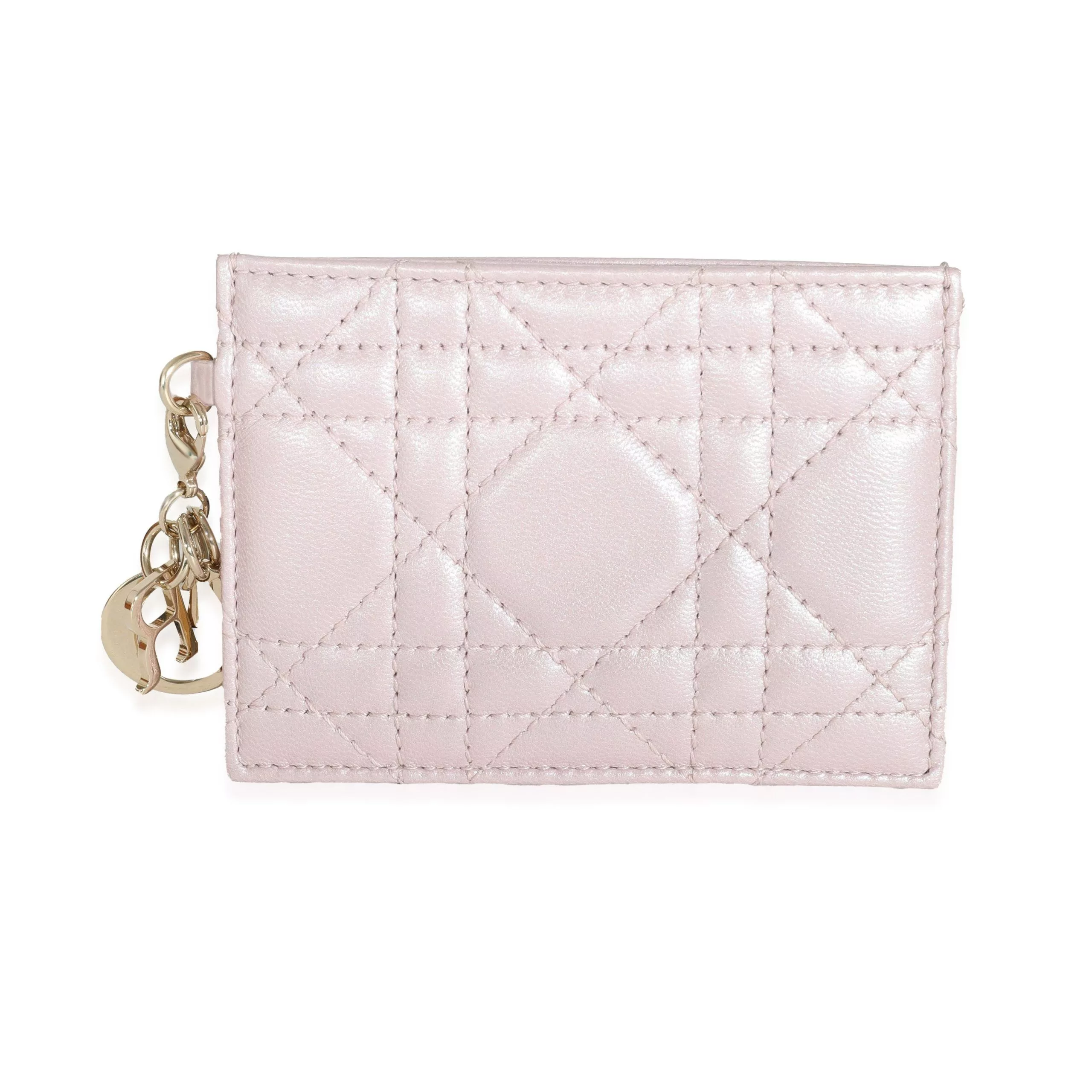 Dior Rings Christian Dior Metallic Pink Lady Dior Card Holder
