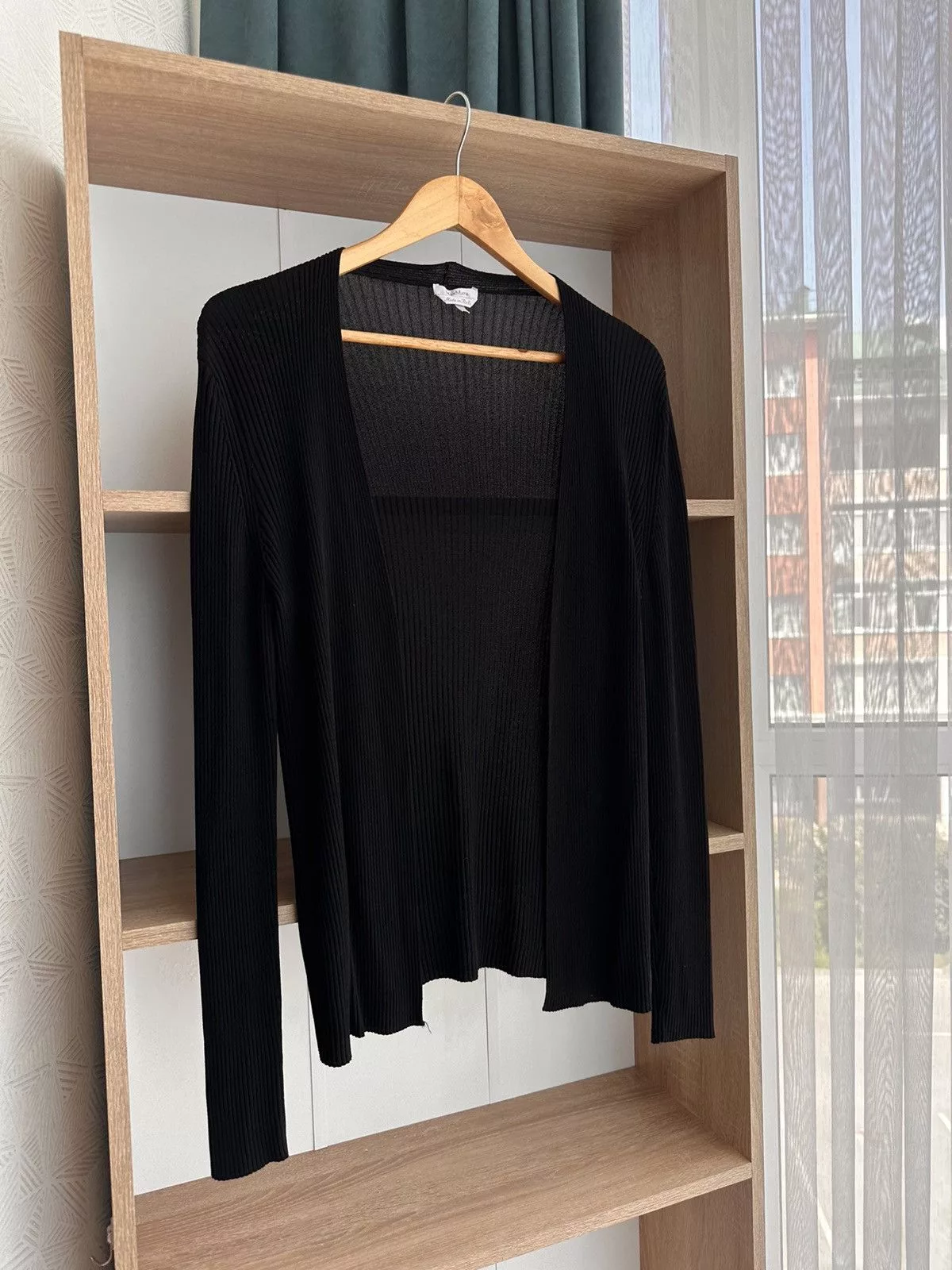 Max Mara Sweaters Max Mara × Vintage Vintage Max Mara Luxury Virgin Wool Formal Cardigan Black