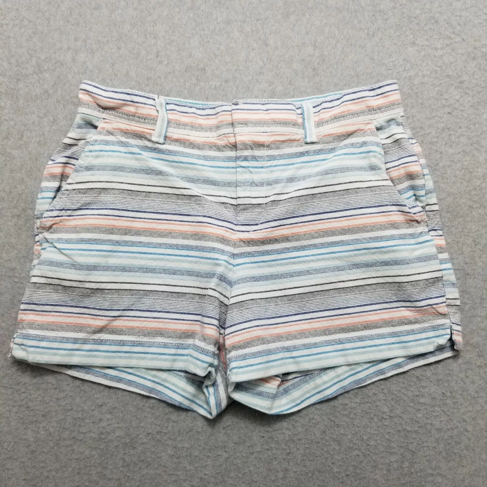 Gap Shorts Womens 0 Striped Chino Casual Lightweight Multi