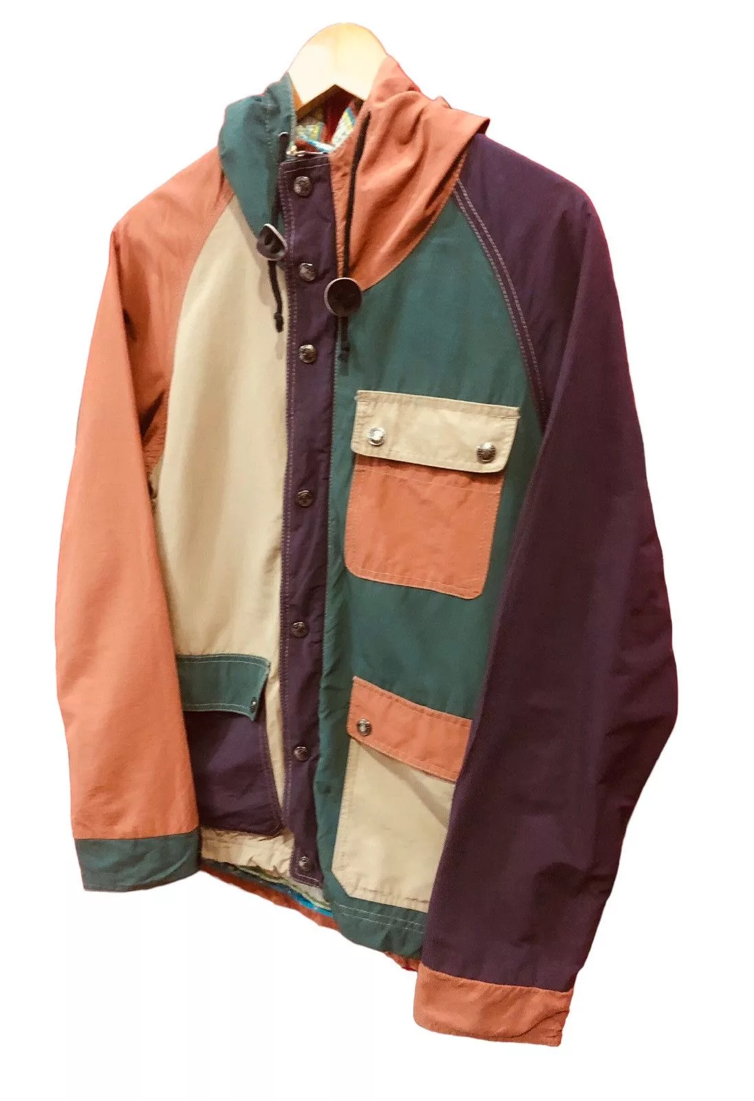 GRN Heavy Coats GRN Reversible Color Block Hoodie Jacket Multi