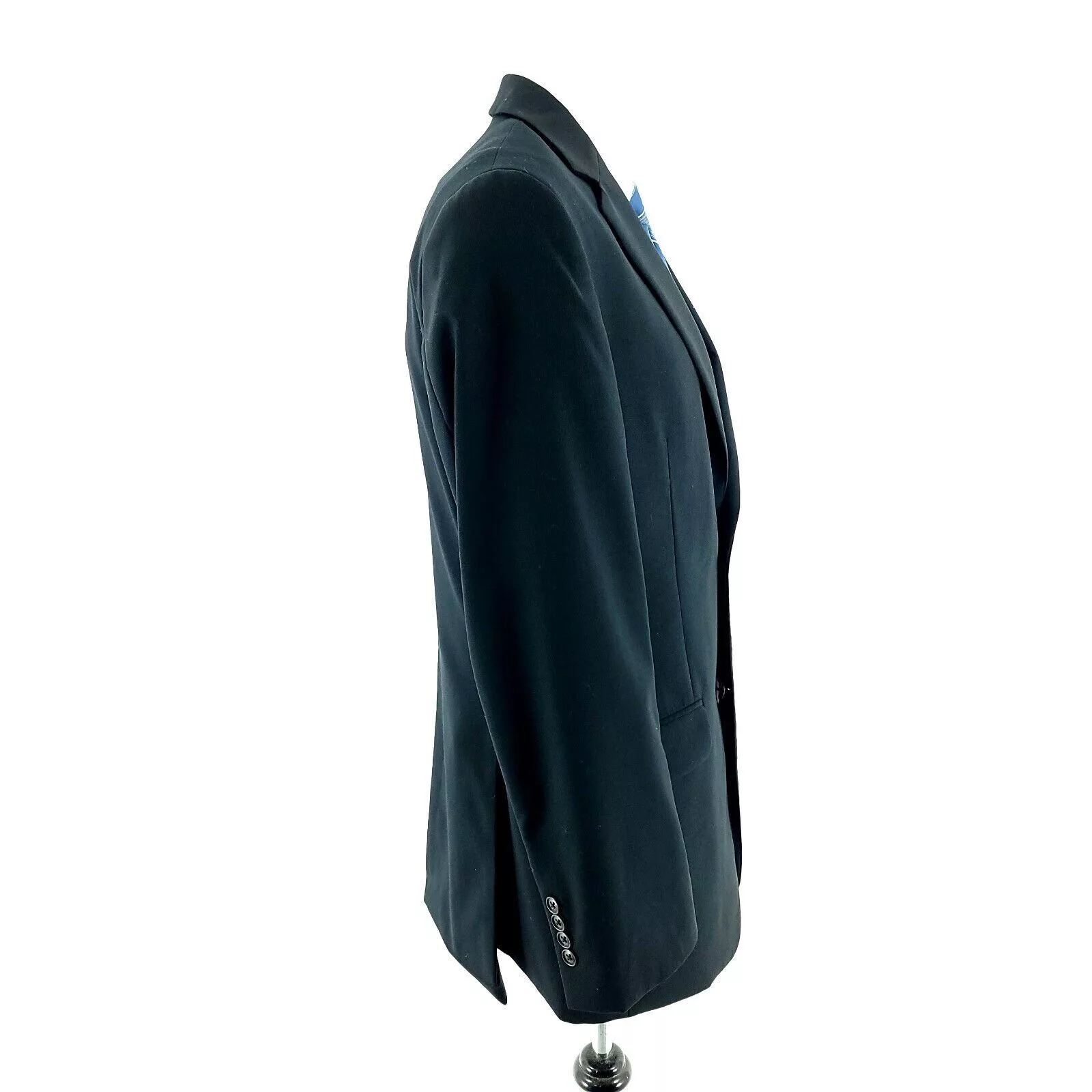 Pronto Uomo Blazers Pronto Uomo Wool Polyester Spandex 2 Button Suit Jacket 38R Black