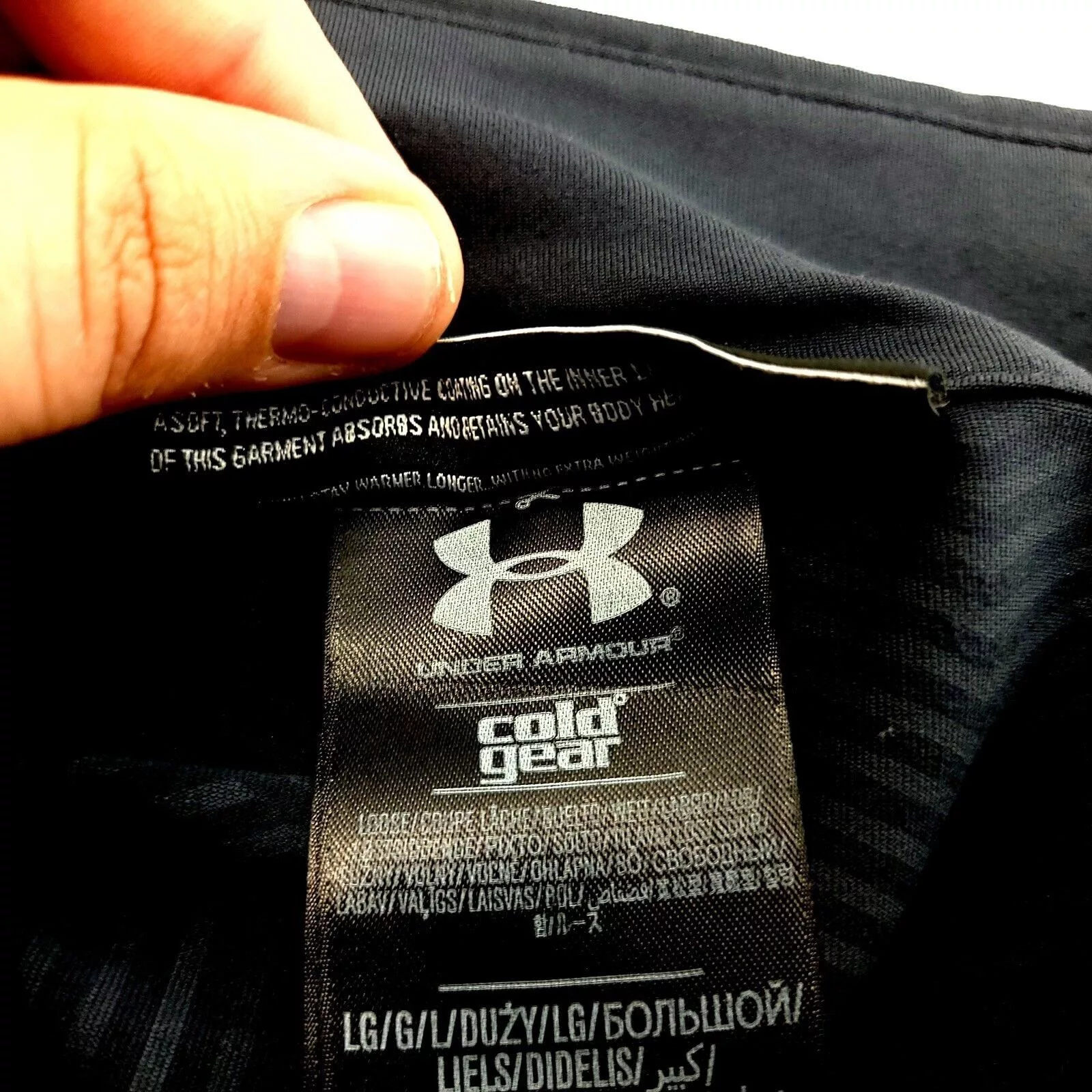Under Armour Light Jackets Under Armour Coldgear Infared Gray Orange Striped 1/4 Zip Lo
