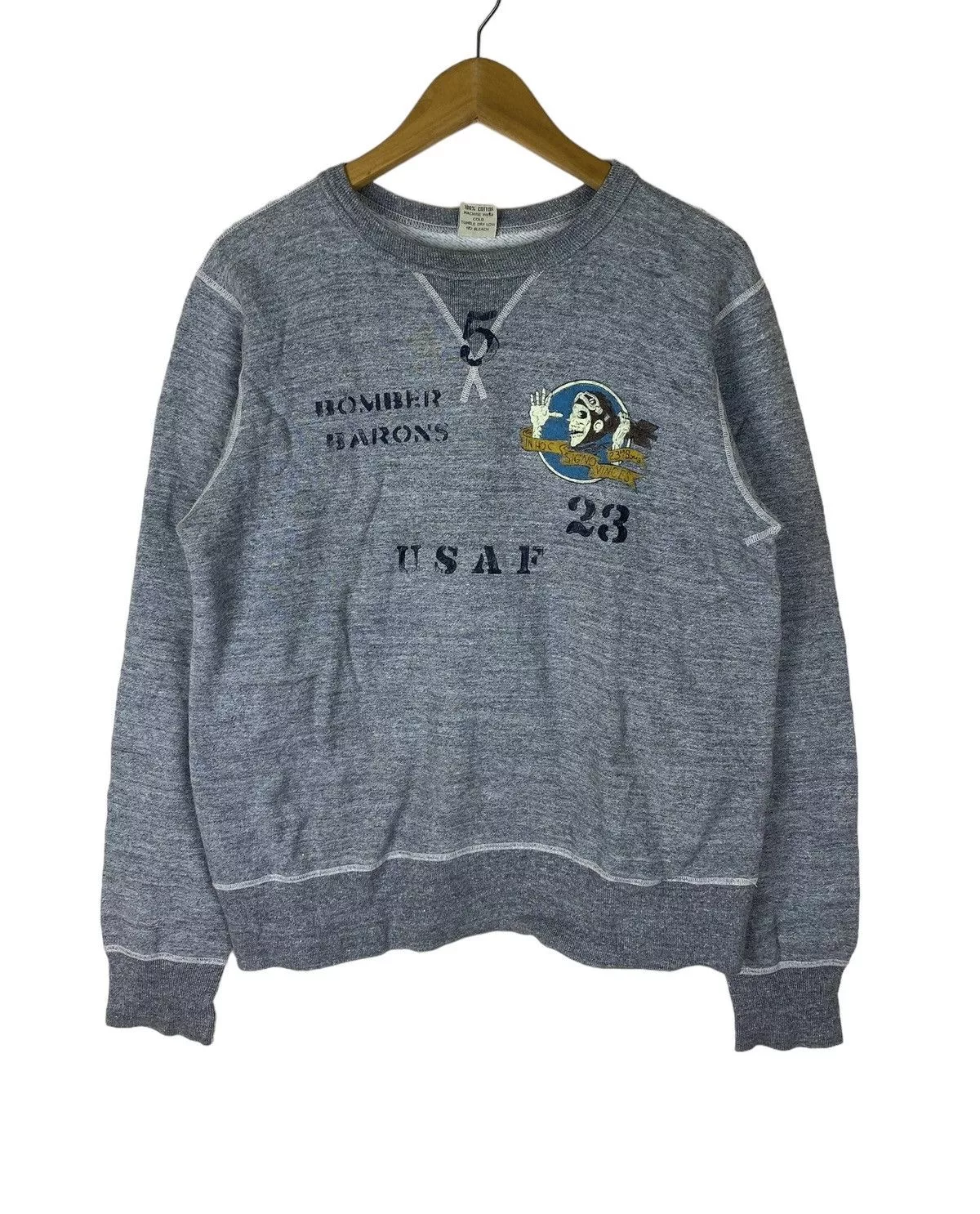 Buzz Rickson's Sweatshirts Hoodies Buzz Rickson's Vintage 90s Buzz Rickson Sweatshirt Gray
