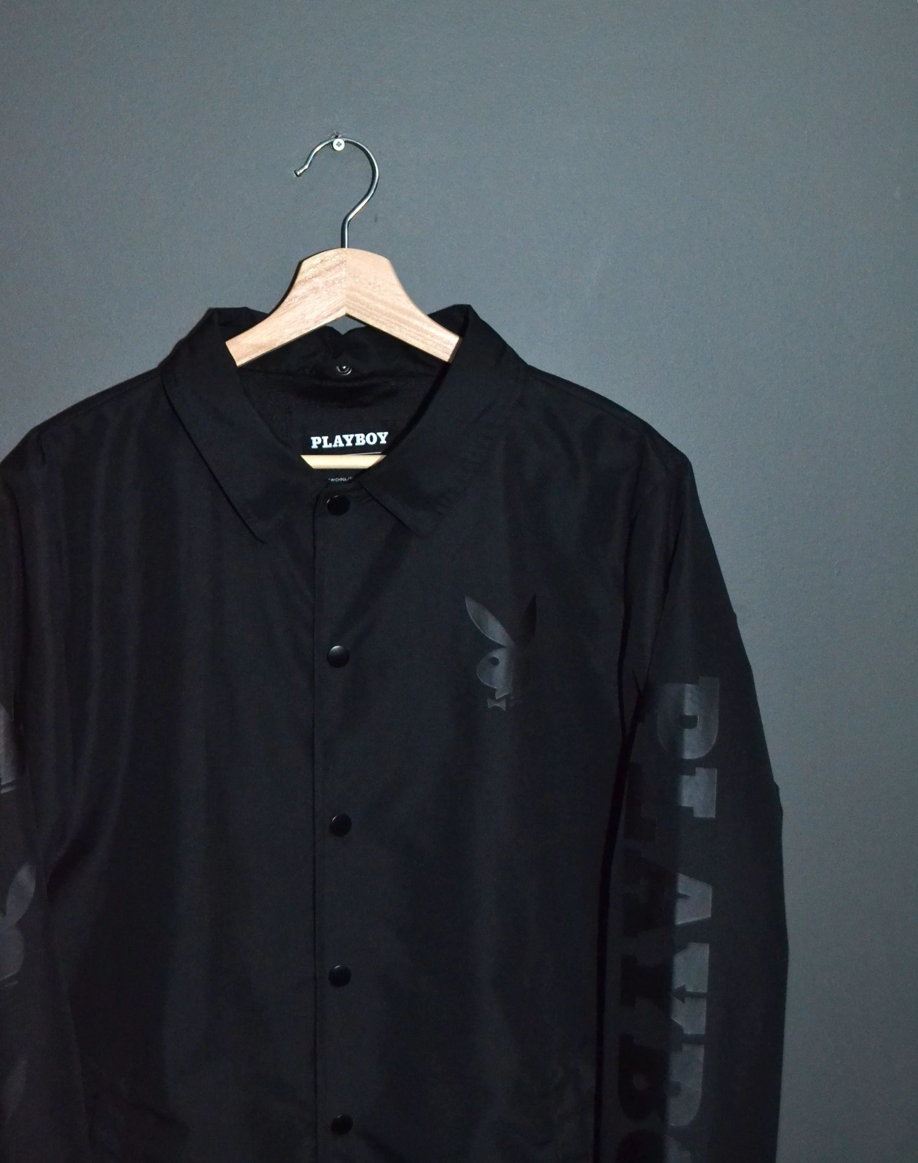 Playboy Light Jackets Playboy Coach Jacket Logo M Oversize Black