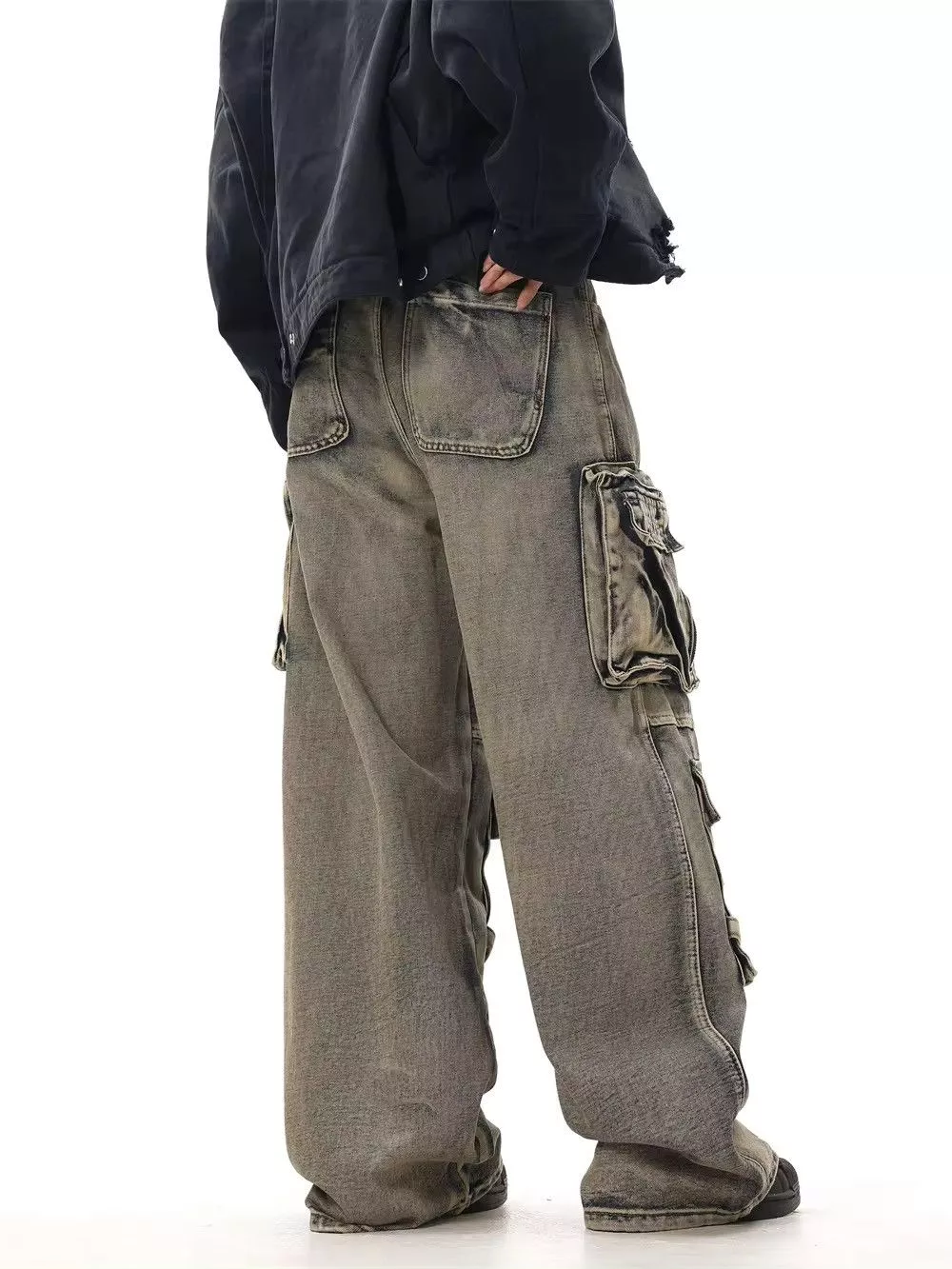 Jean Denim Jean Multi Pocket Denim Gray