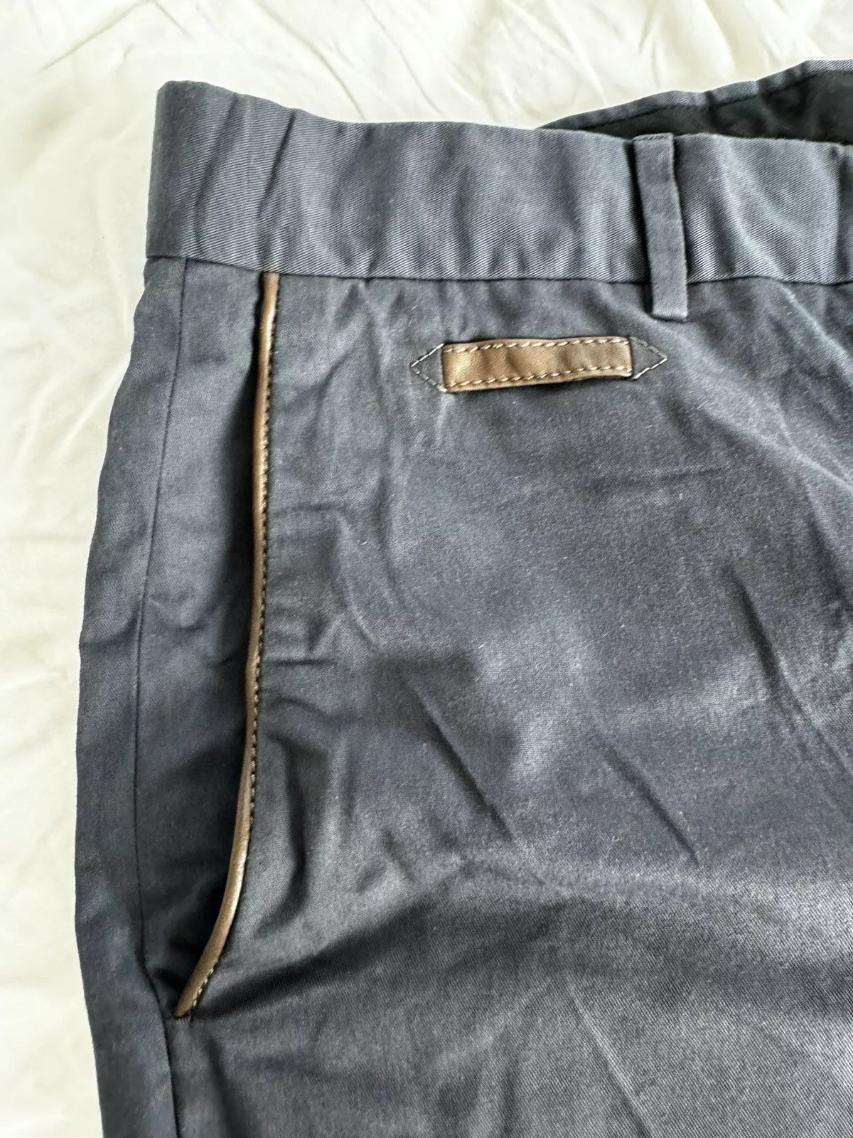 Hermes Casual Pants Hermes Clou de Selle navy blue cotton pants