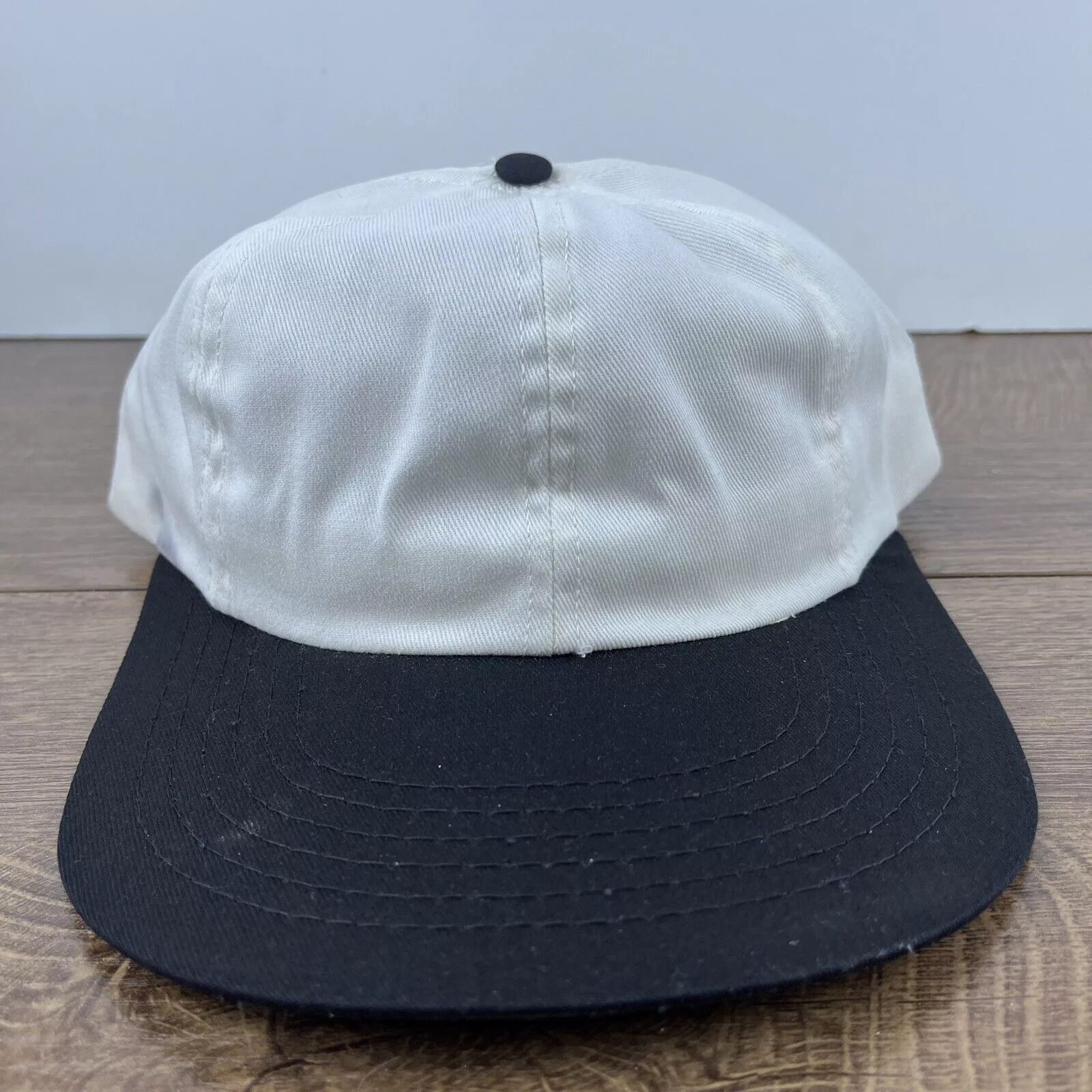 Other Hats Other Plain White Black Hat White Hat Adjustable Snapback Adult Si